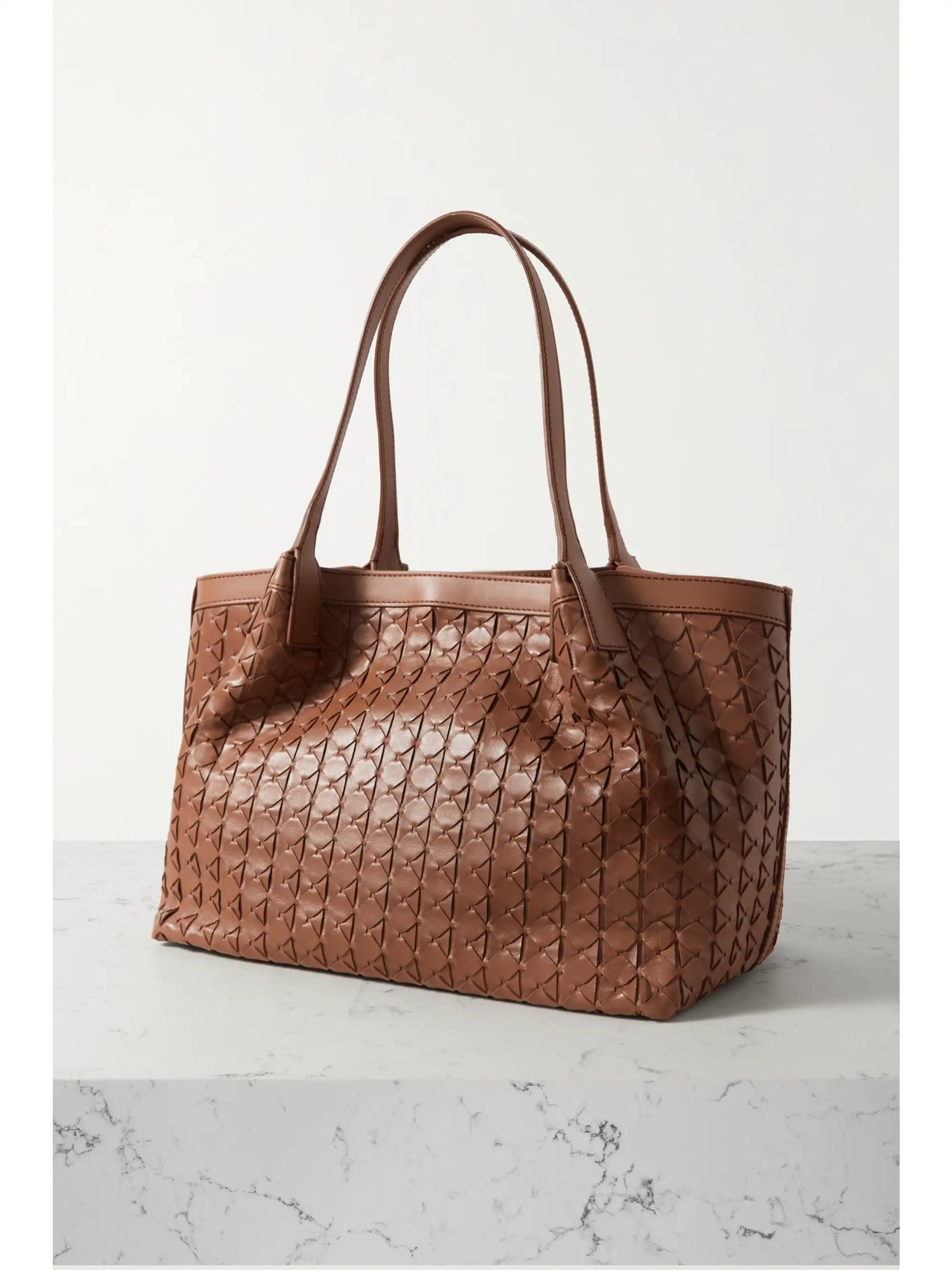 Serapian Secret Small Woven Leather Tote