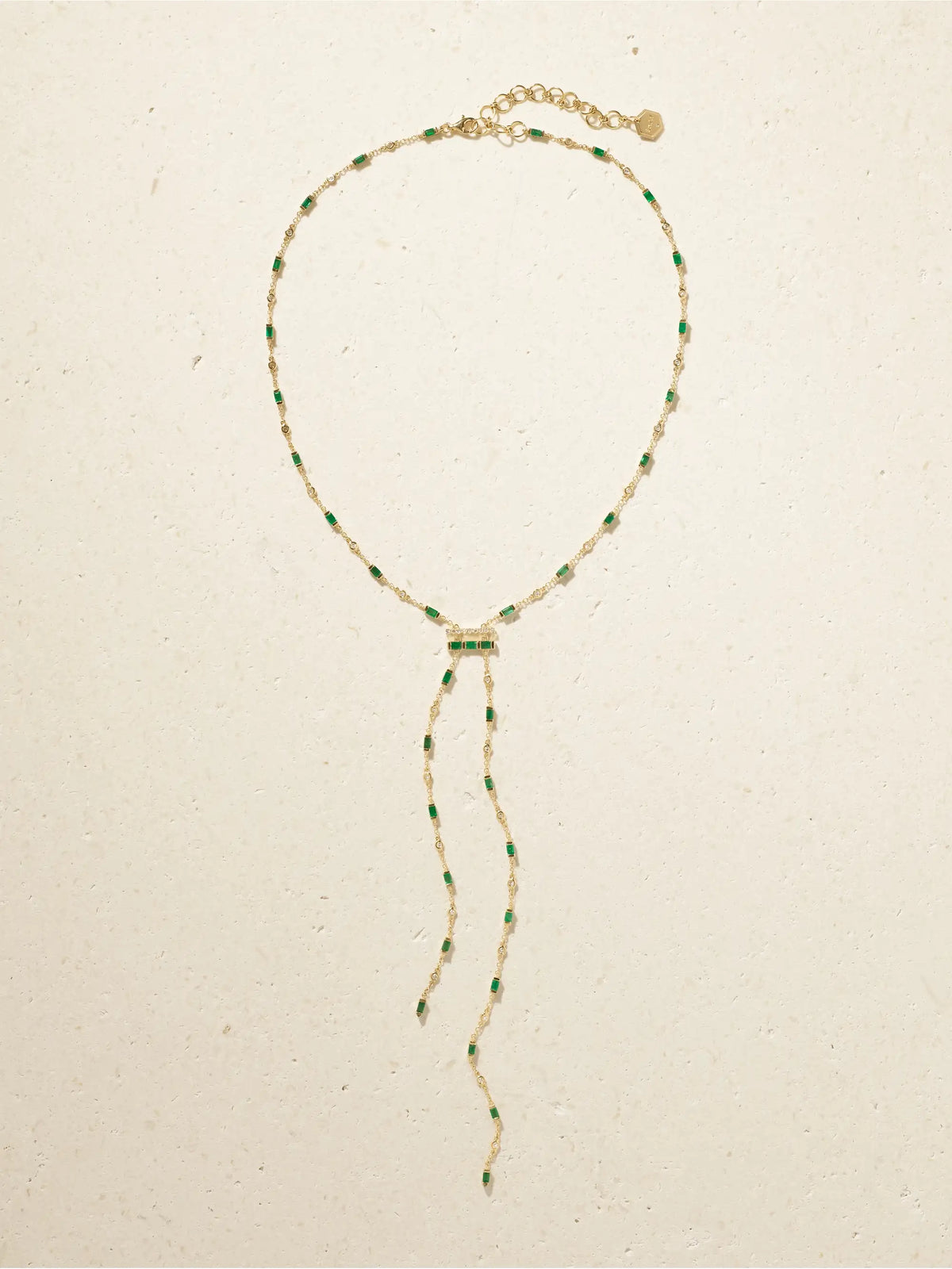 SHAY 18-karat Gold, Emerald And Diamond Necklace