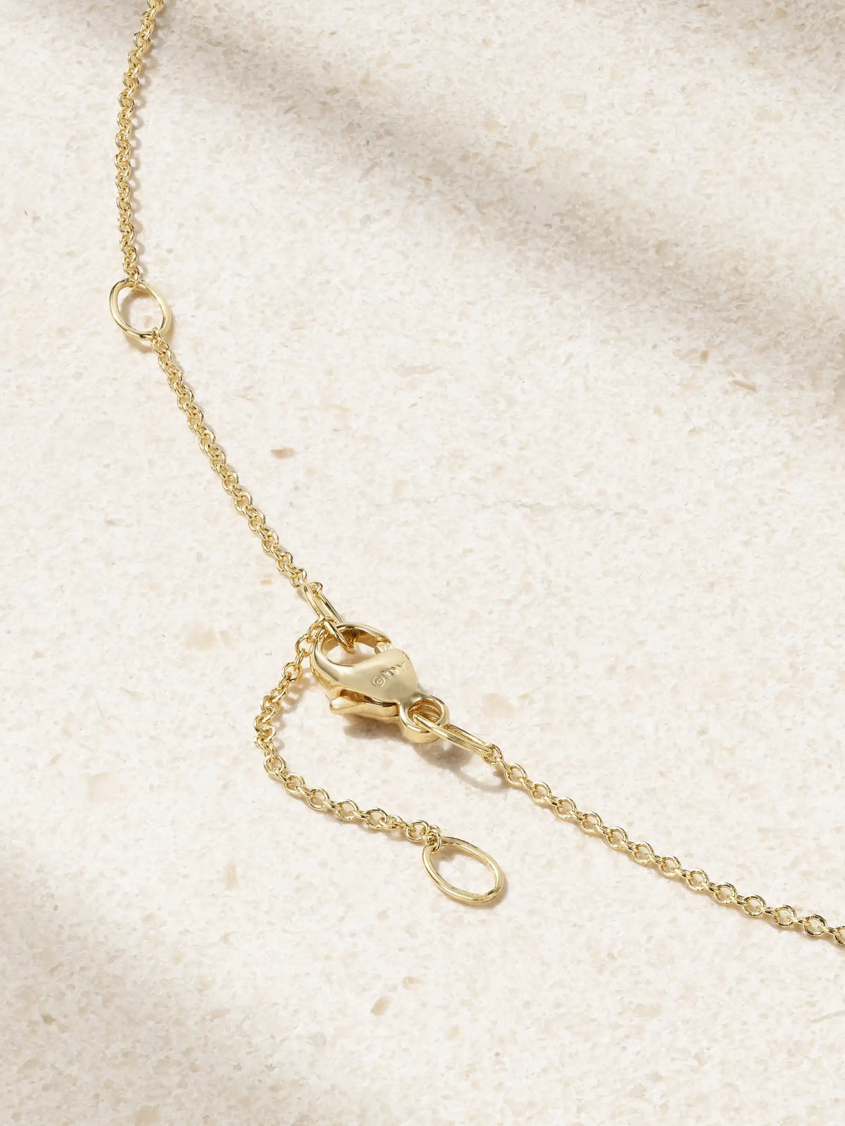 Petite Elements 18-karat Gold, Rhodonite And Diamond Necklace