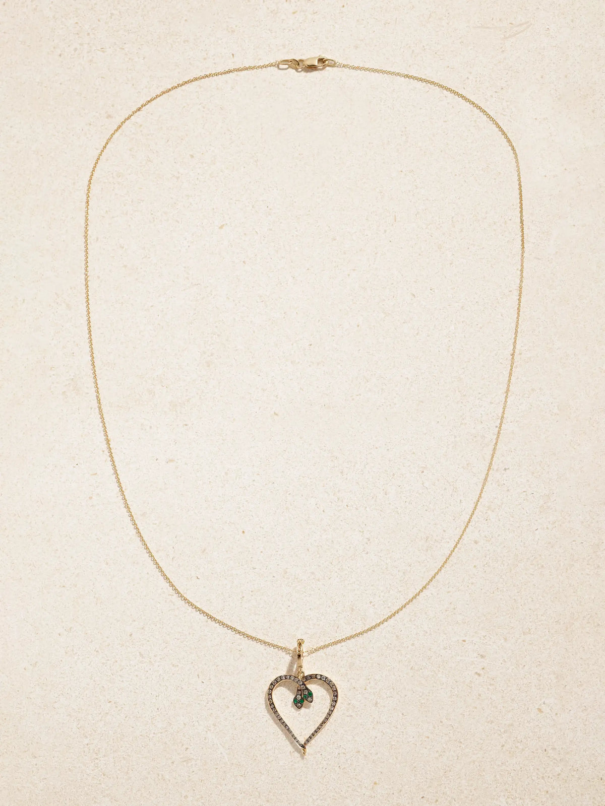 Miracle Love 18-karat Gold, Diamond And Emerald Necklace