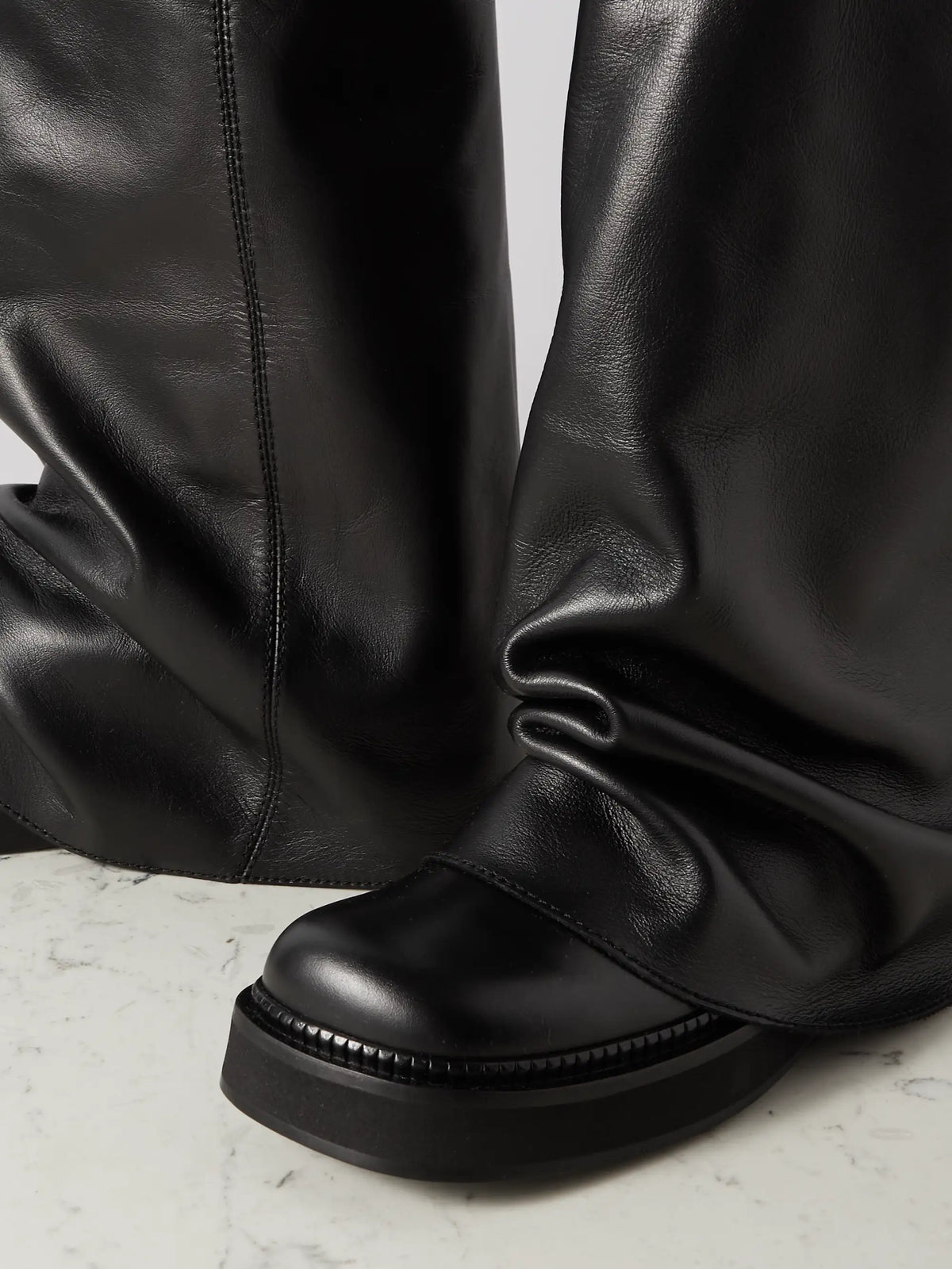 Robin Layered Leather Knee Boots