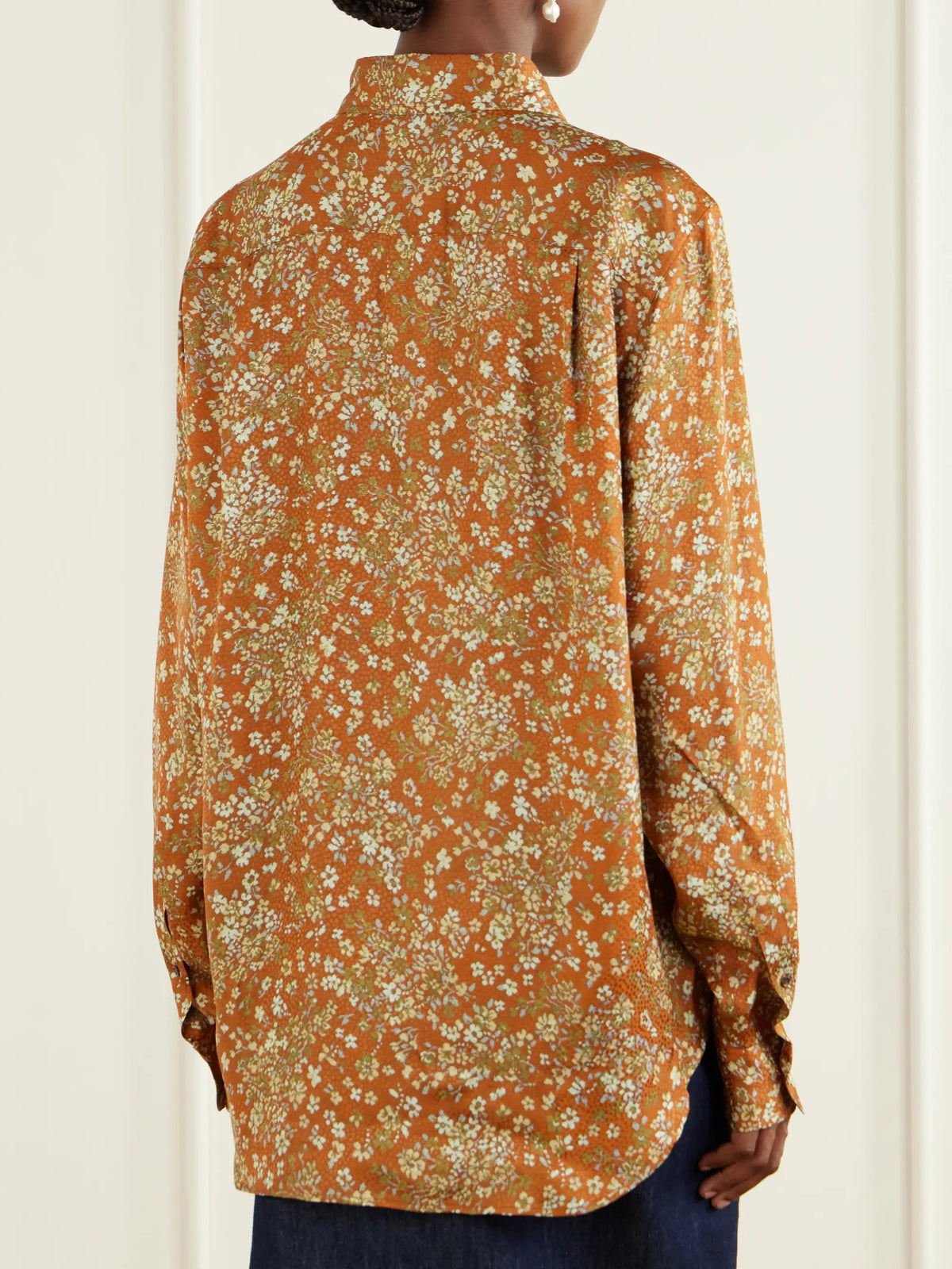 Dries Van Noten Floral-jacquard Printed Satin Shirt