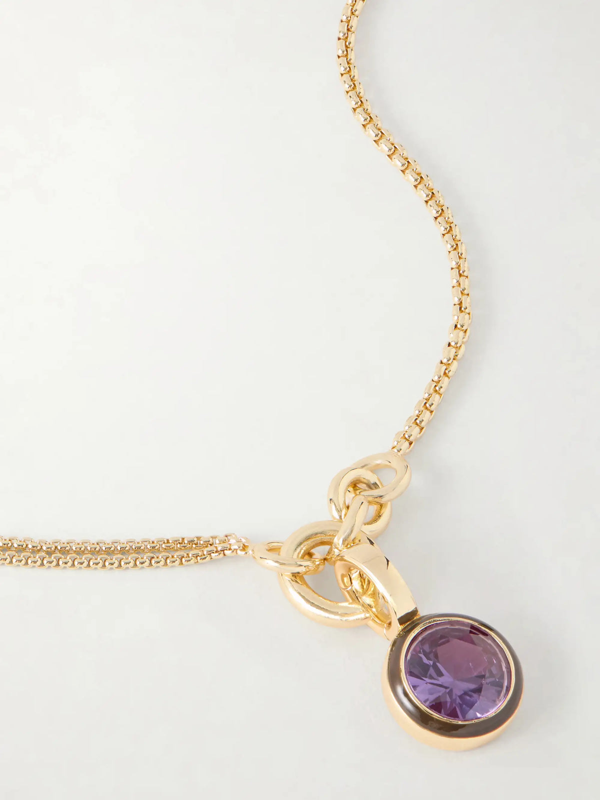 The Single Drop Gold-tone And Cubic Zirconia Necklace