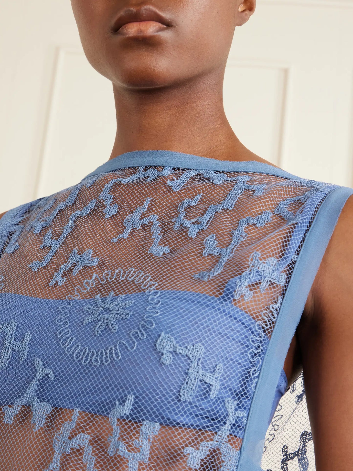Leif Embroidered Tulle Top