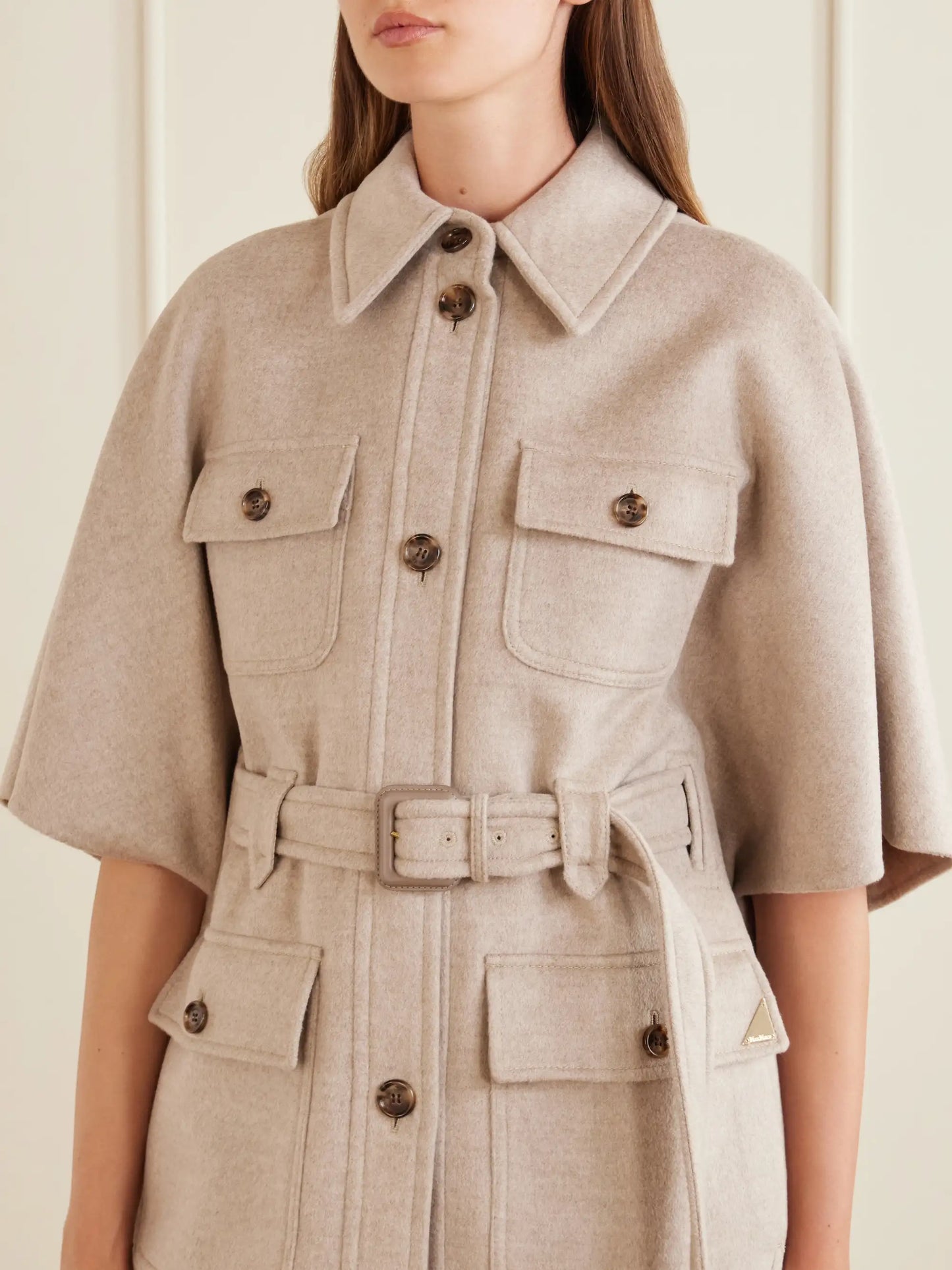 Belted Cashmere Cape