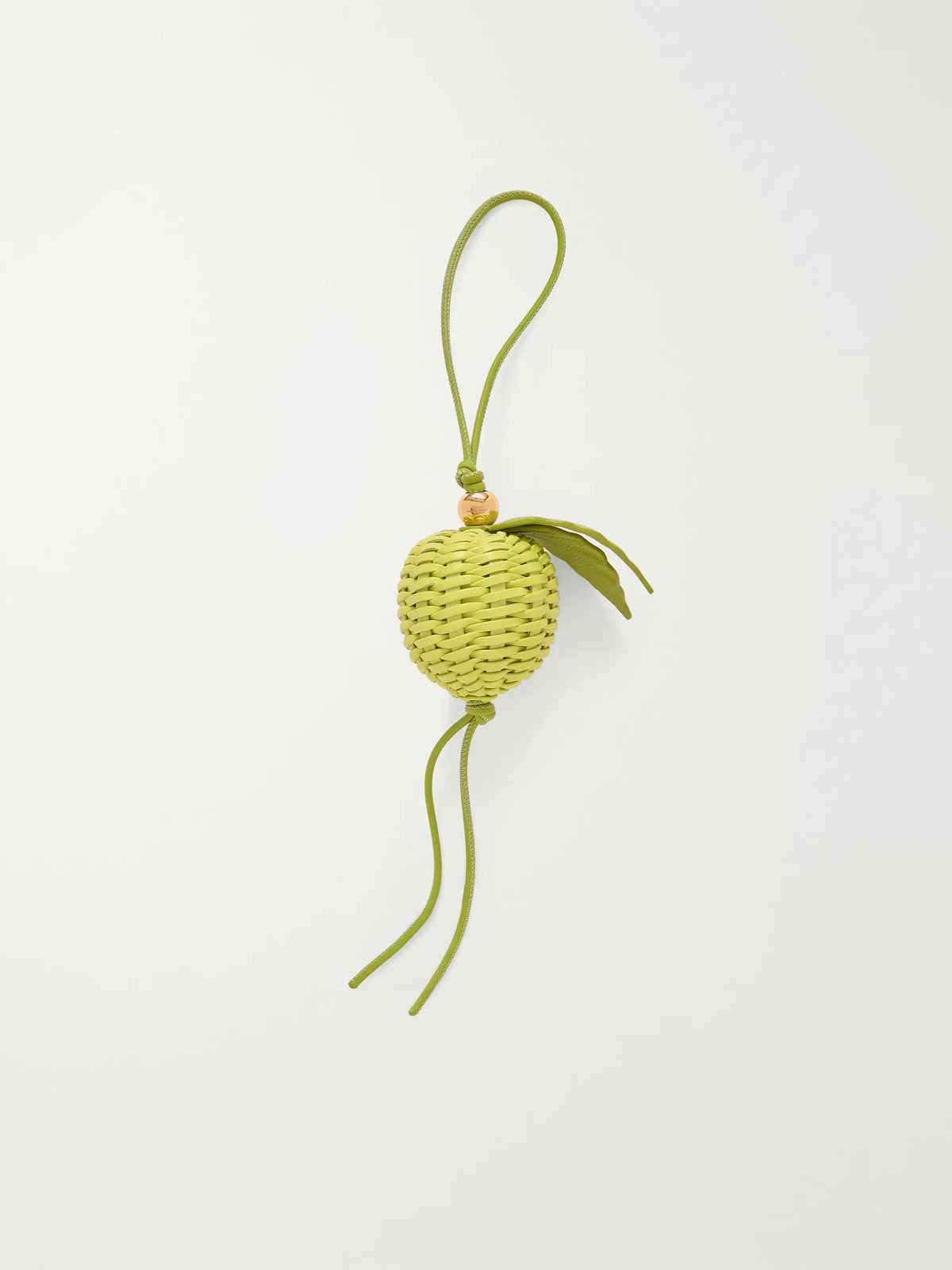 Granny Apple Leather And Gold-tone Bag Charm