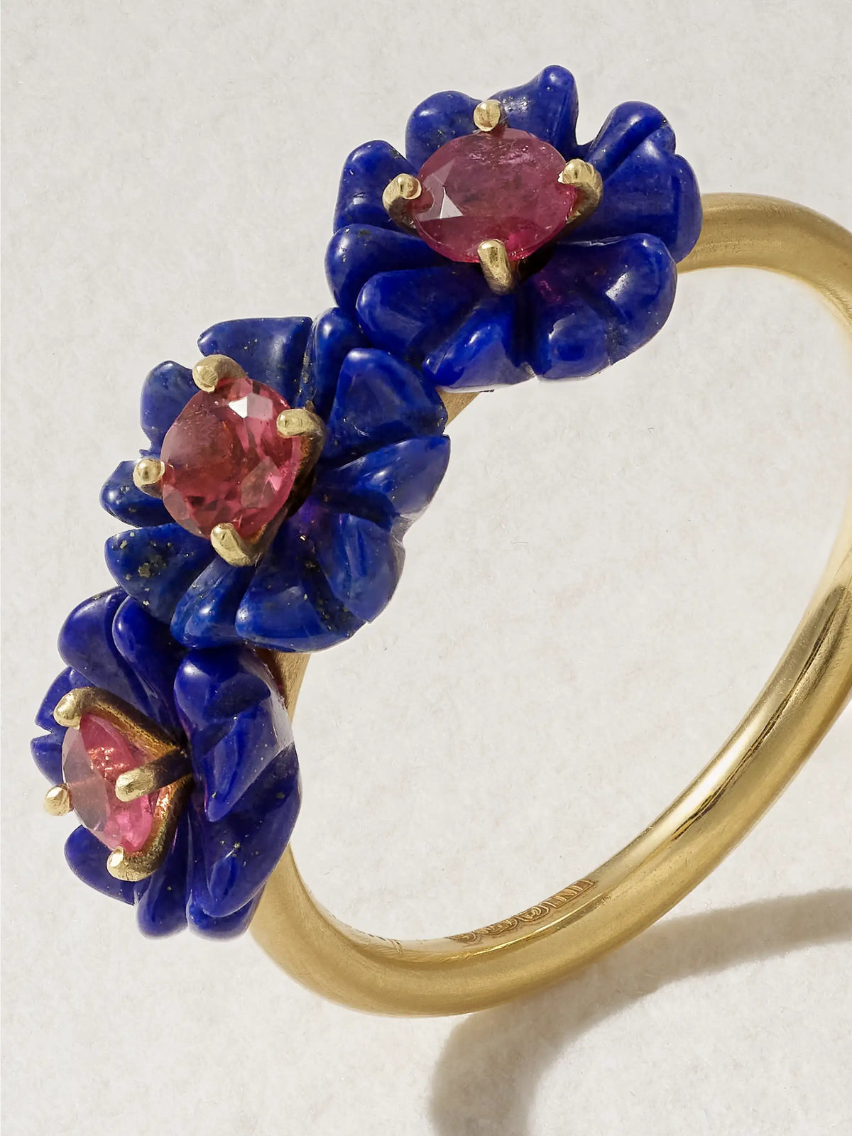 Botanical 18-karat, Lapis Lazuli And Tourmaline Ring