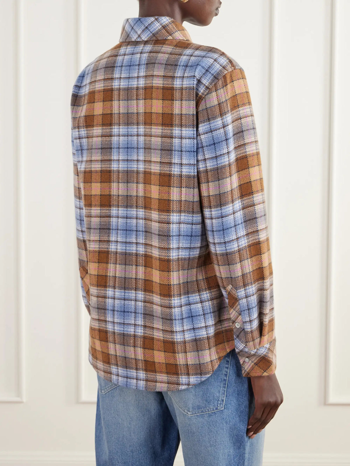God's True Nomad Checked Cashmere-twill Shirt