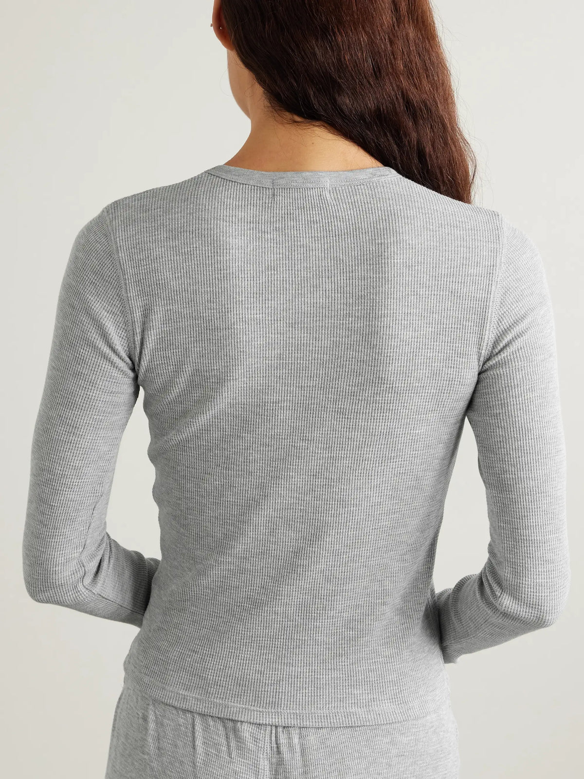 Waffle-knit Stretch Cotton And Modal-blend T-shirt