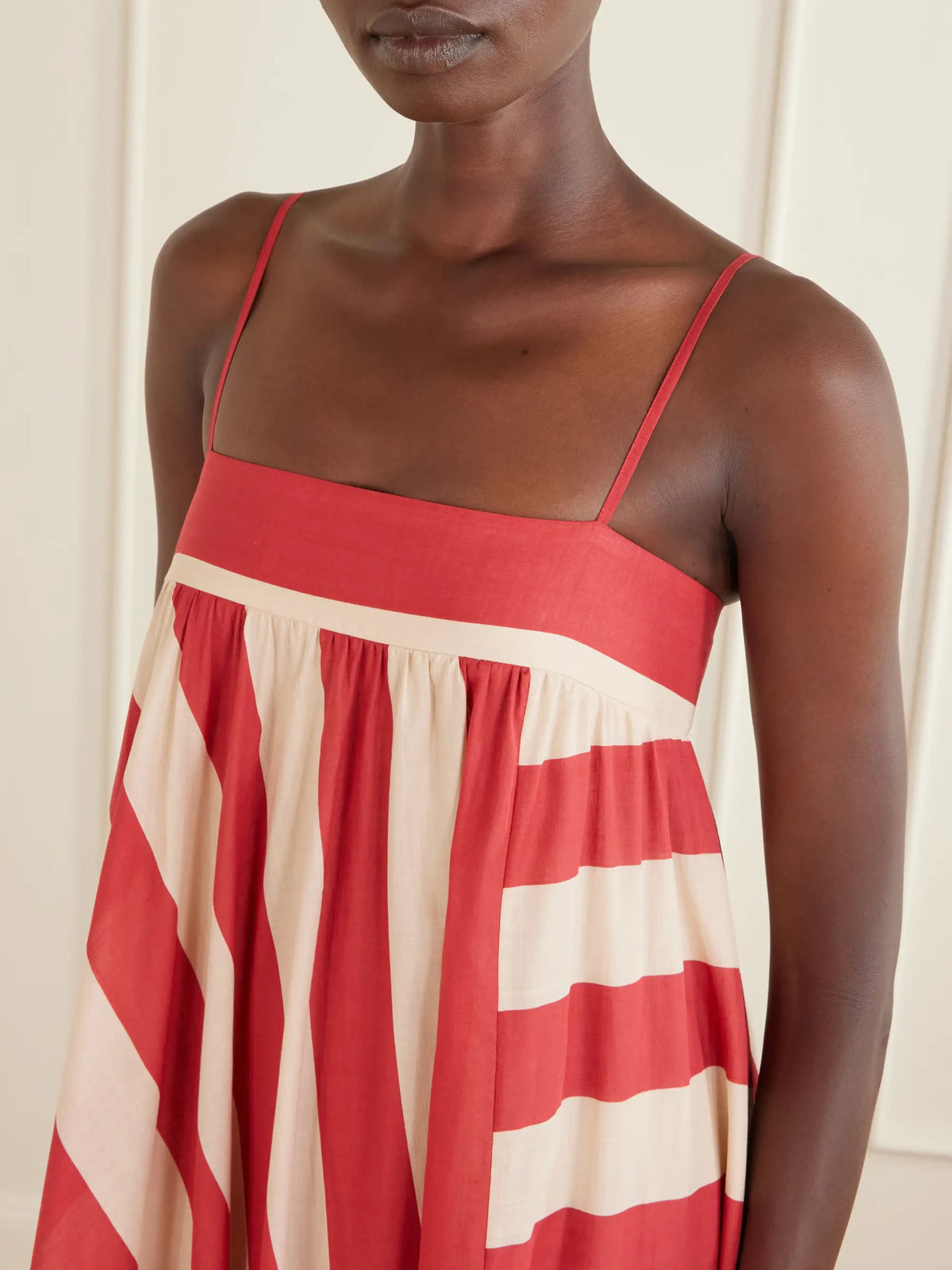 Roselight Striped Cotton Maxi Dress
