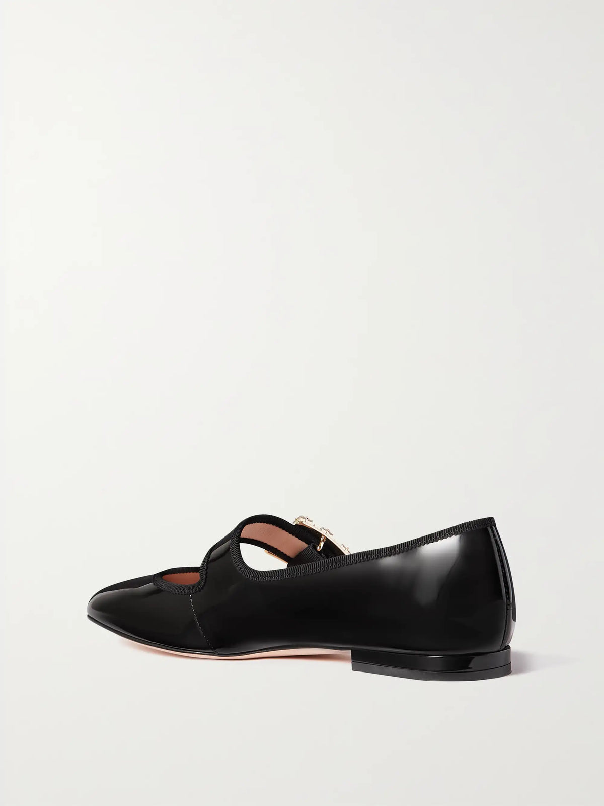 Très Vivier Strass Babies Crystal-embellished Patent-leather Ballet Flats