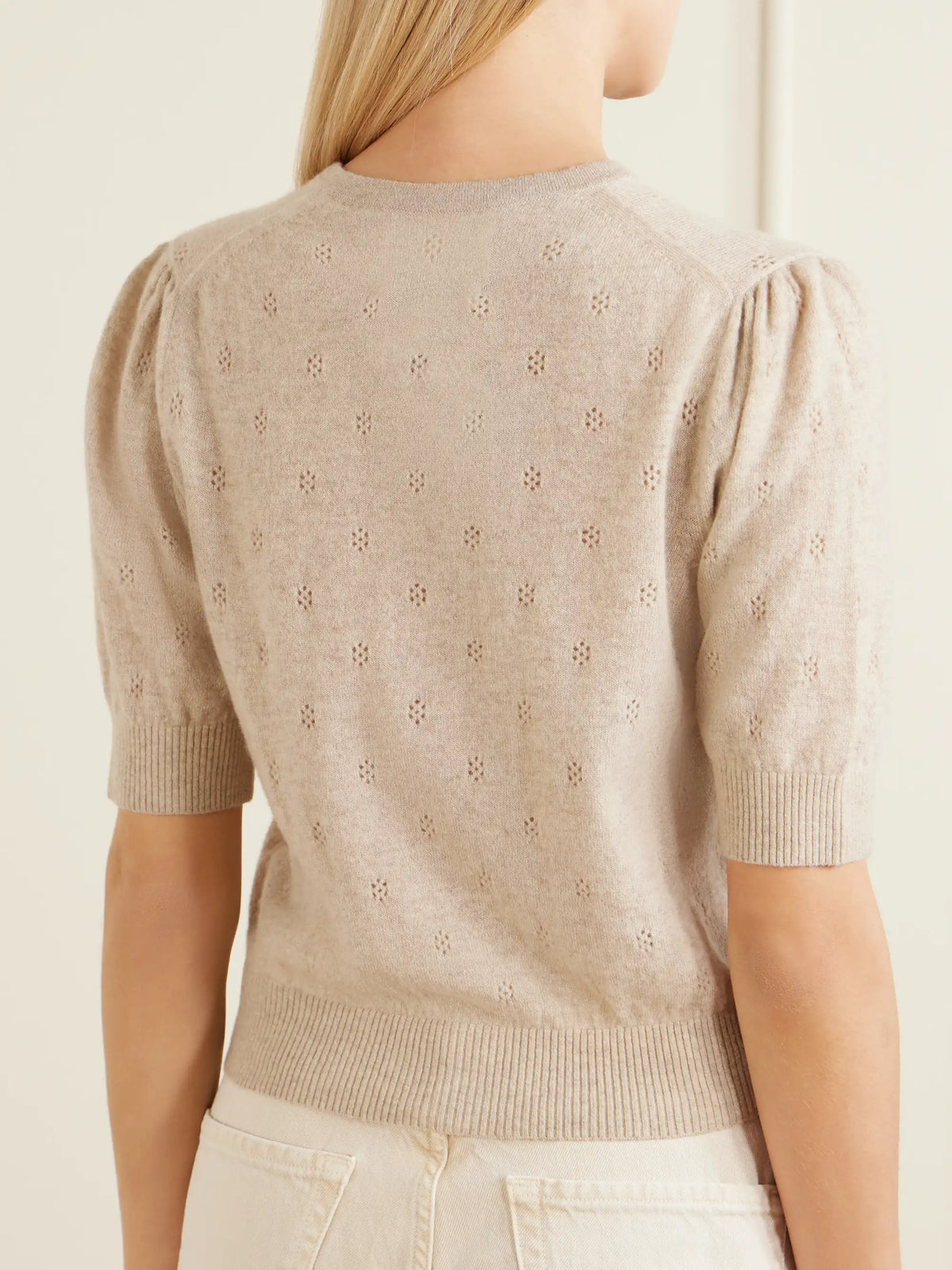Raina Pointelle-knit Wool And Cashmere-blend Cardigan