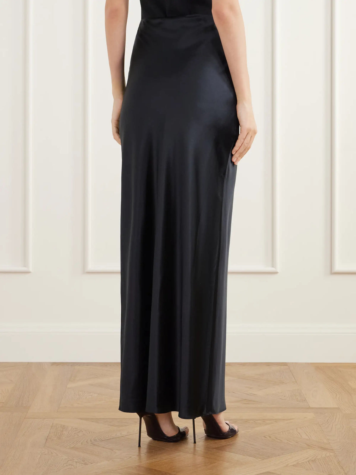 Cult Gaia Chantel Stretch Silk-satin Maxi Skirt