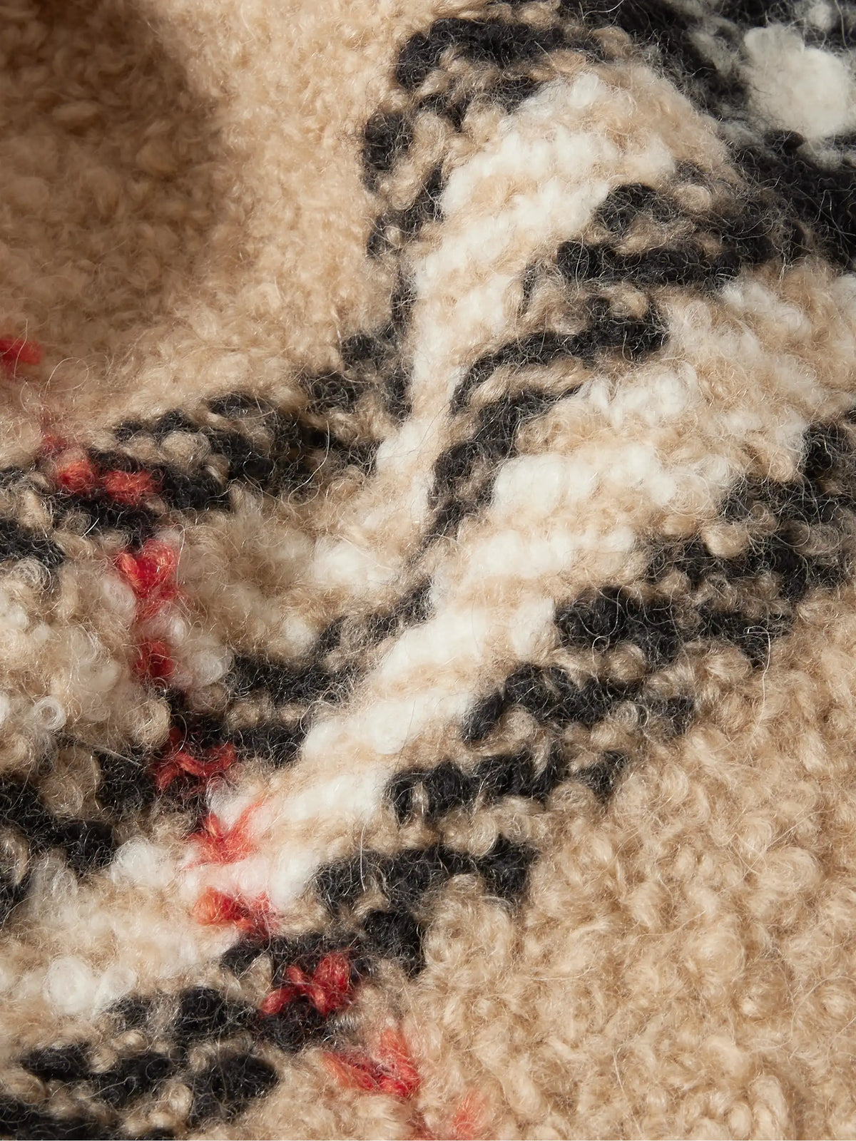 Fringed Checked Alpaca And Wool-blend Bouclé Scarf