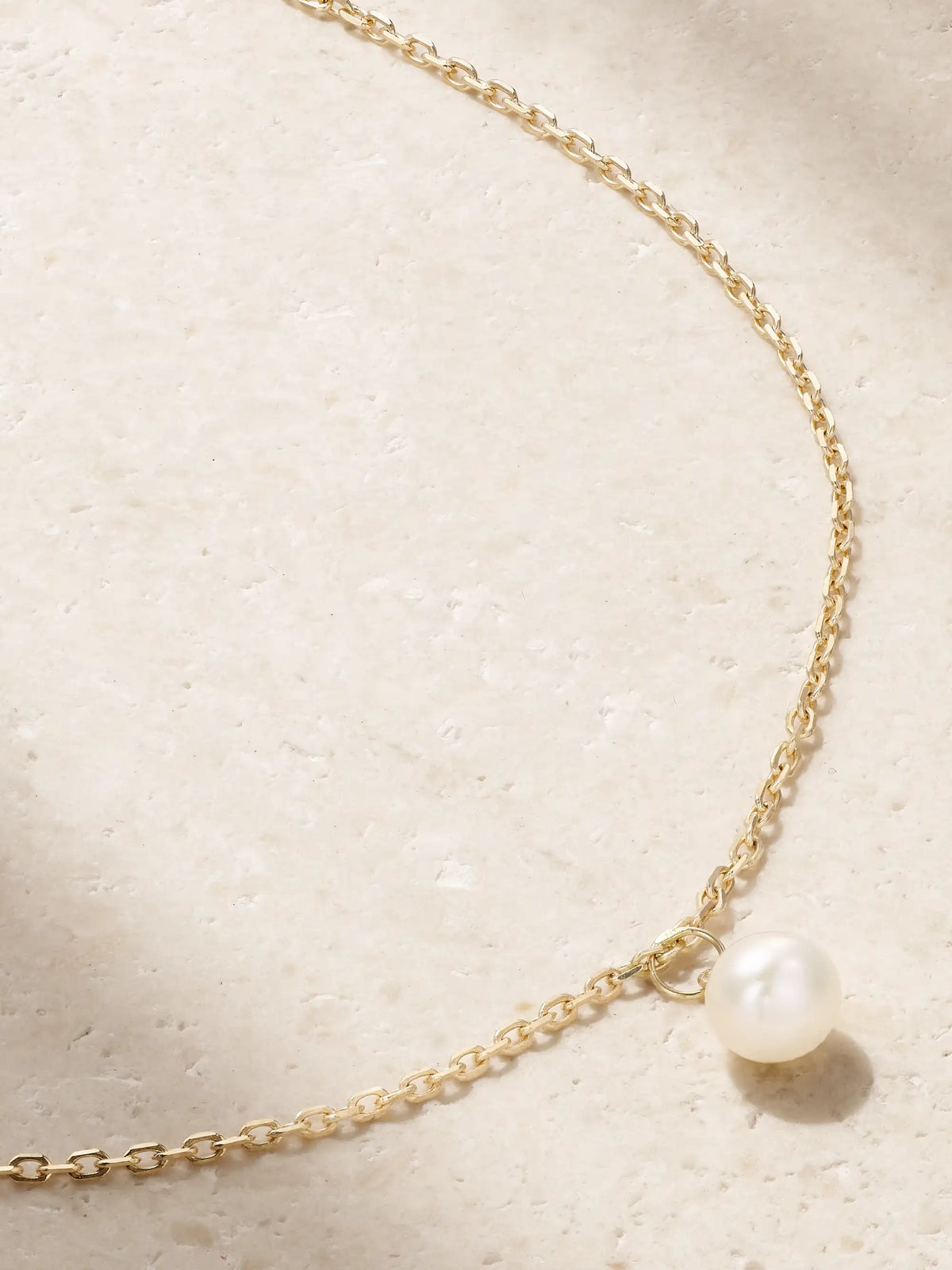 14-karat Gold Pearl Anklet