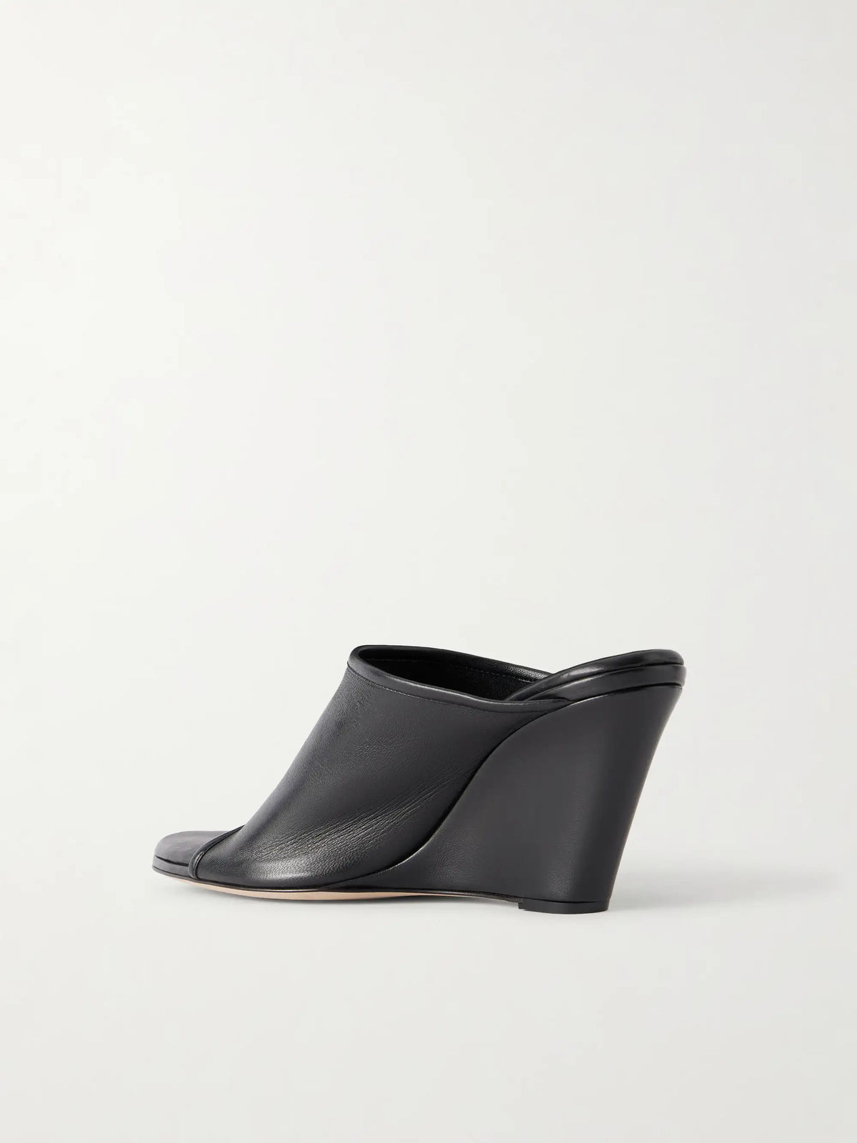 75 Stretch Leather Wedge Mules