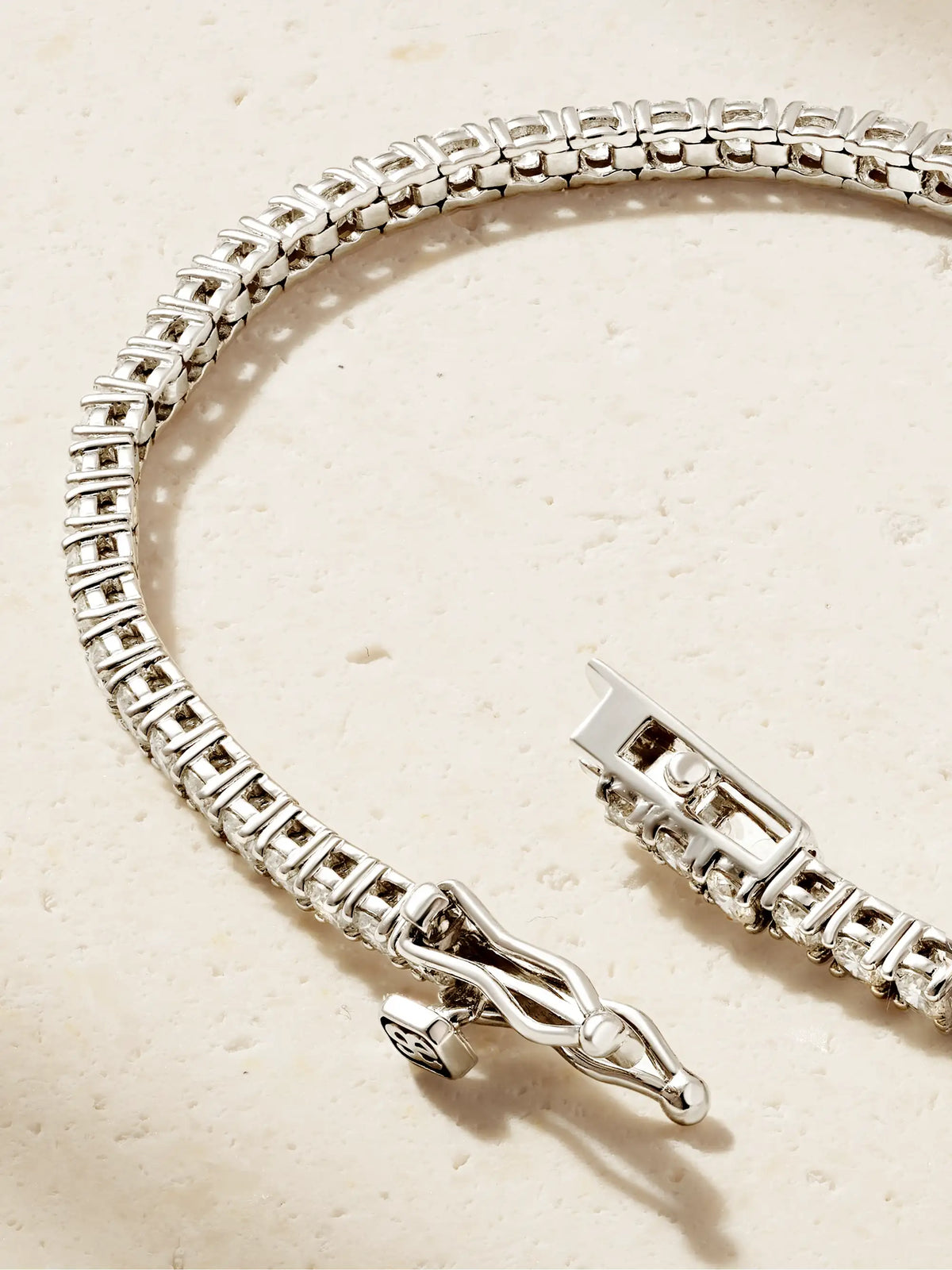 Sydney Evan 14-karat White Gold Diamond Tennis Bracelet