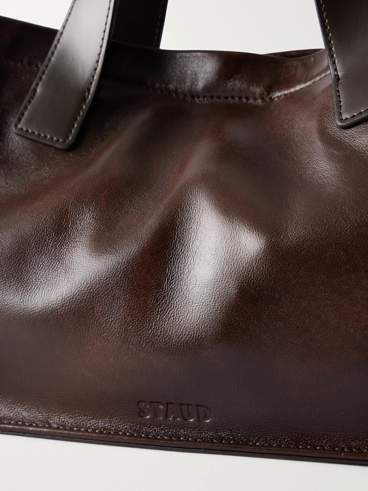 Port Logo-debossed Leather Tote