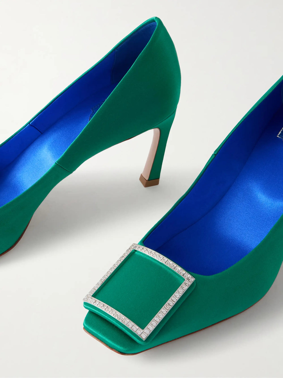 Decollete Trompette 70 Embellished Satin Pumps