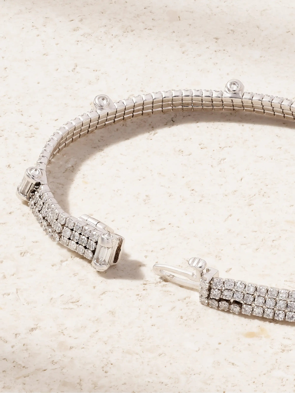 Triple Thread Ripple 18-karat White Gold Diamond Bracelet