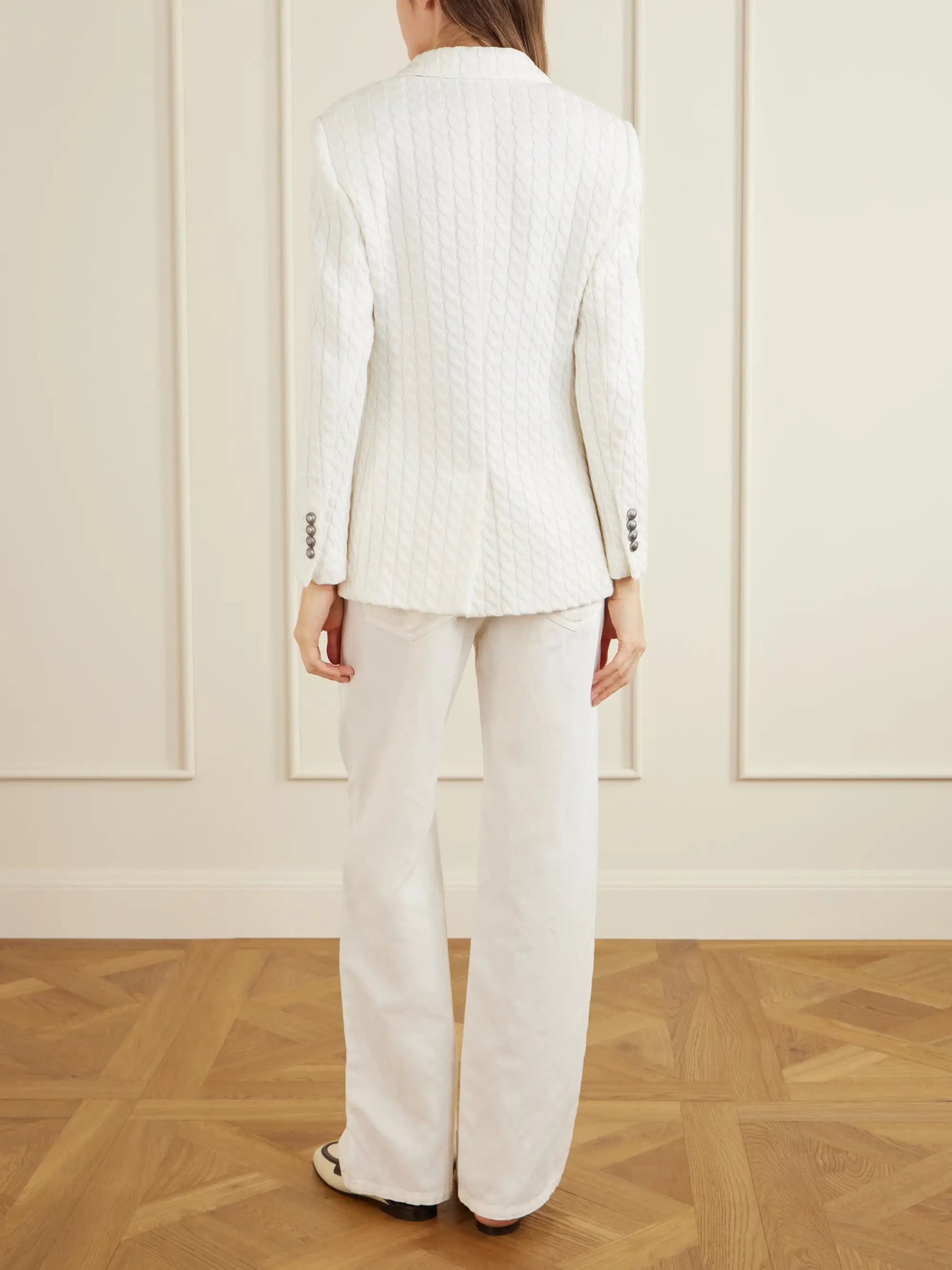 Cable-knit Cotton Blazer