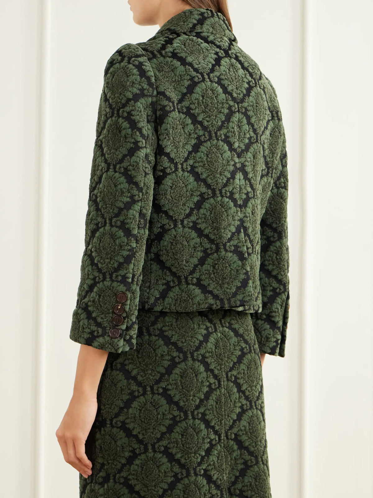 SHUSHU/TONG Cropped Cotton-blend Pile-jacquard Jacket