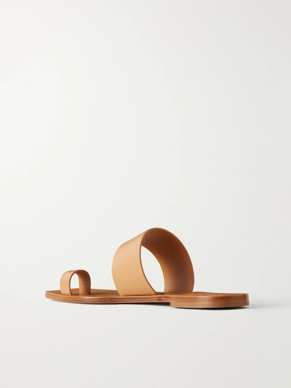 Sibel Leather Flat Sandals
