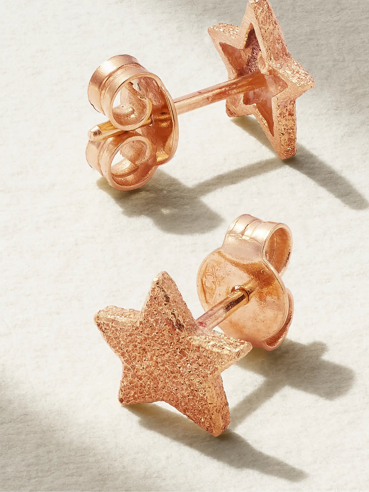Florentine Finish Superstellar 18-karat Rose Gold Earrings