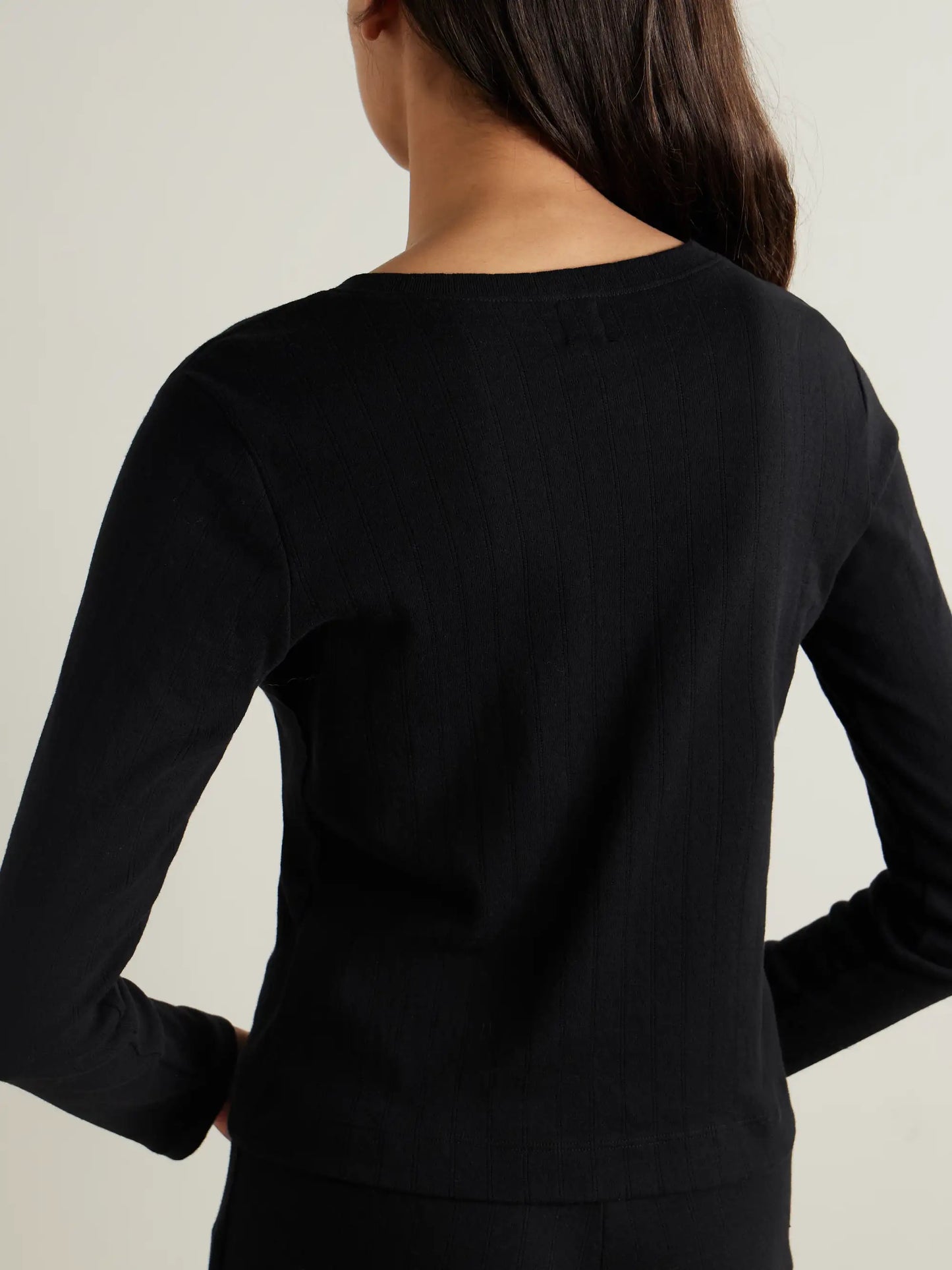 Pointelle-knit Cotton Cardigan