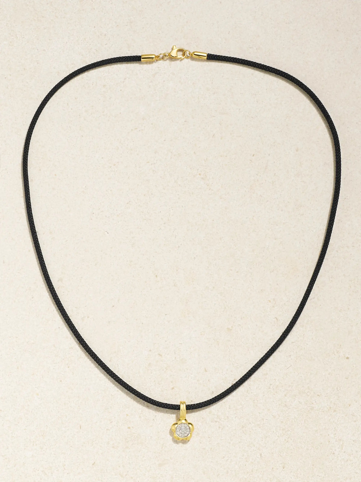Crosby 10-karat Gold, Cord And Diamond Choker