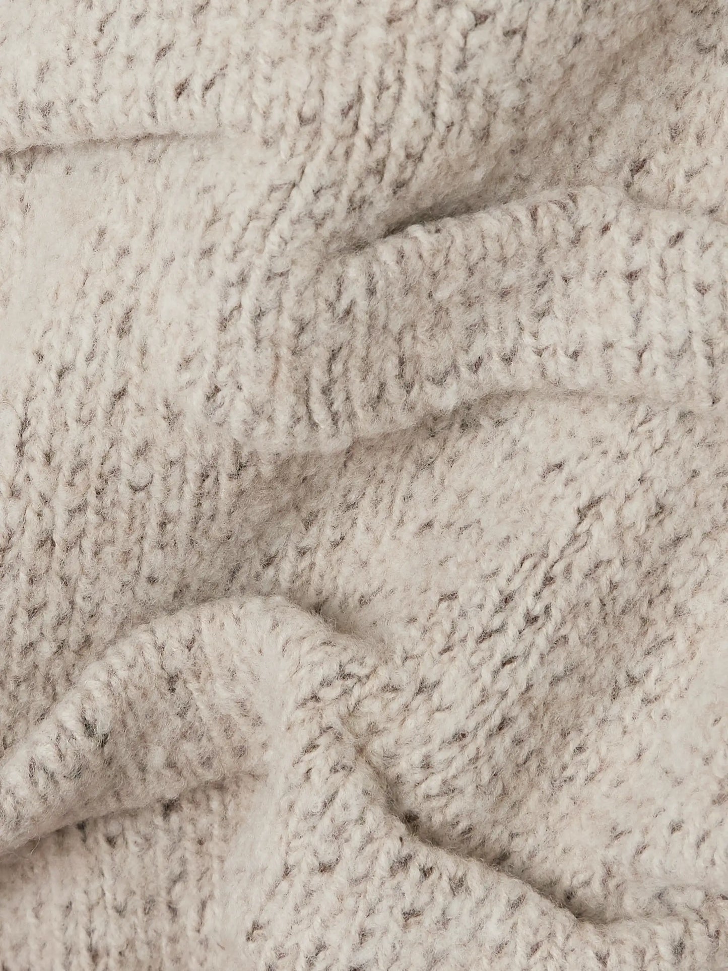 Gathered Knitted Wool Sweater