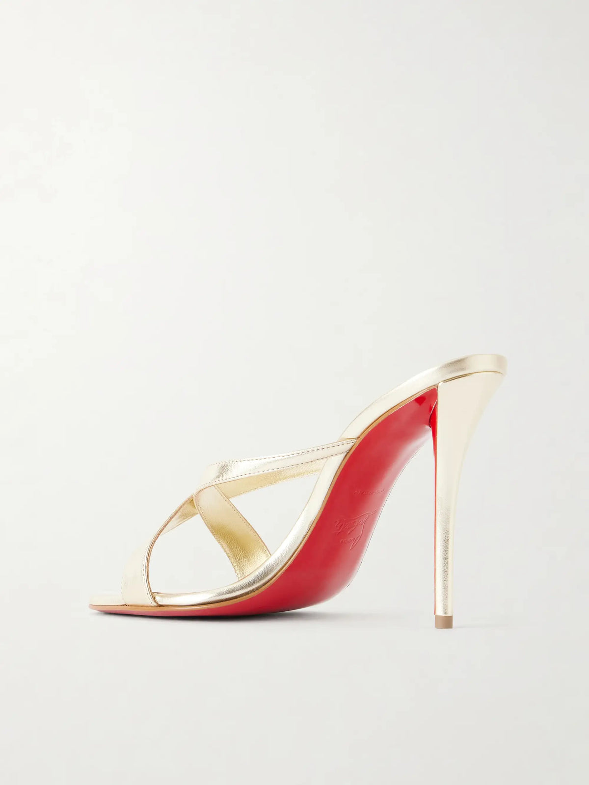 Mulazee Cross 100 Metallic Leather Mules