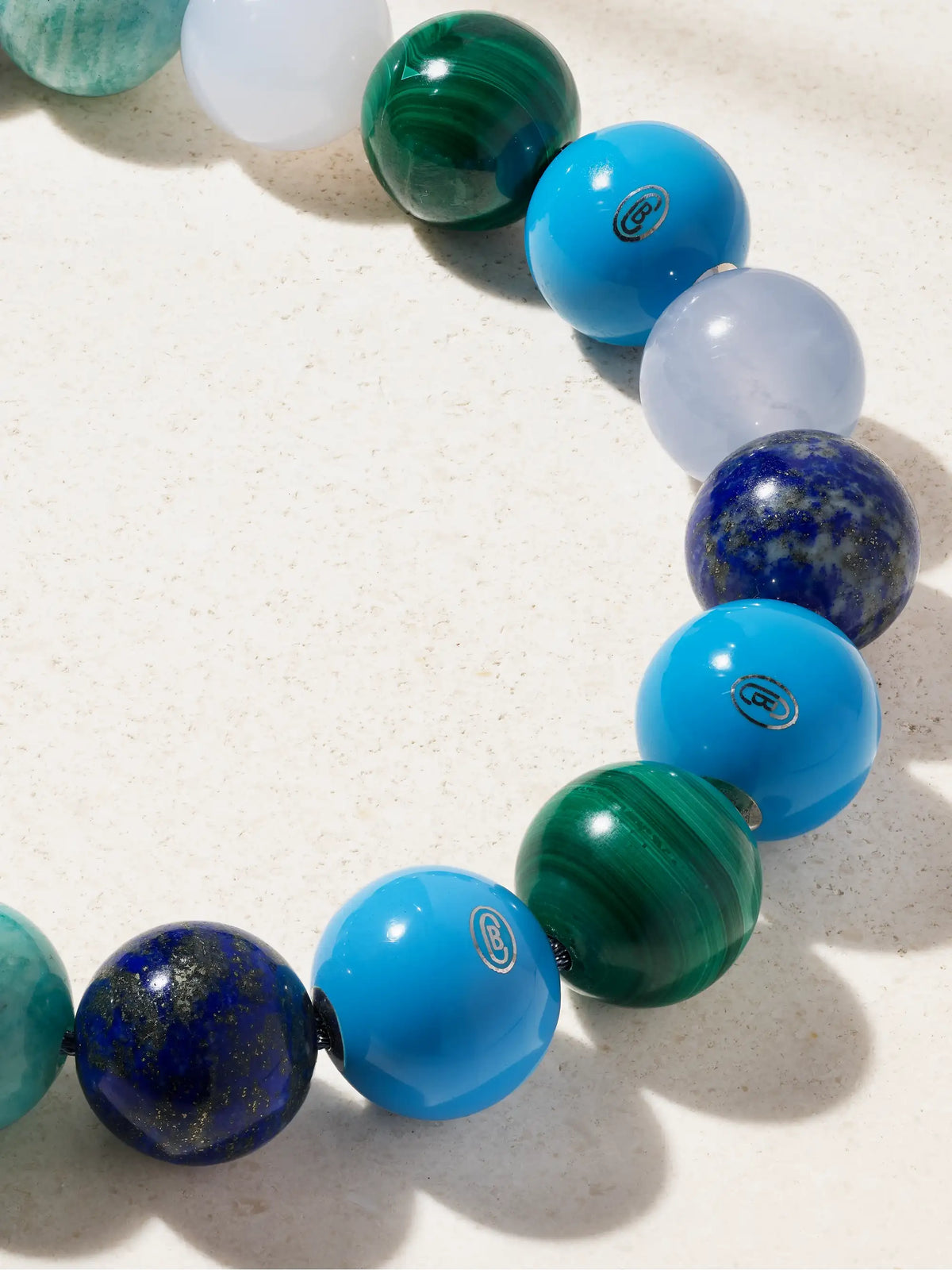 East Village Downtown 18-karat Gold, Multi-stone And Lurex Necklace
