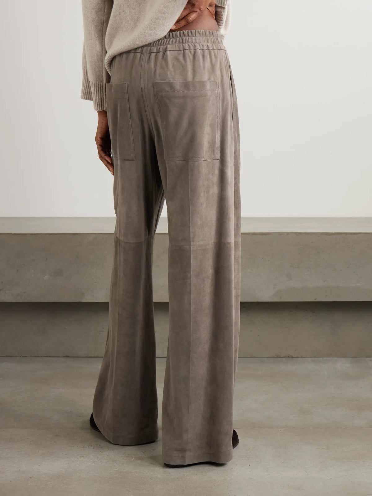 Suede Wide-leg Pants
