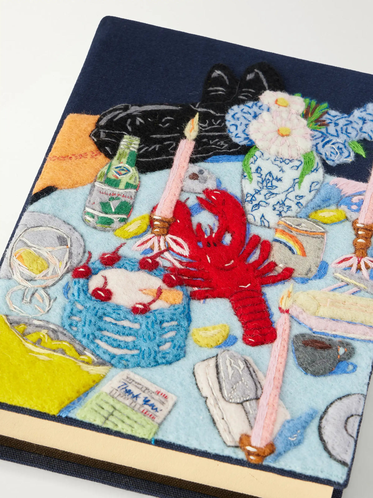 Olympia Le-Tan Dinner Party Dreams Embroidered Canvas Clutch