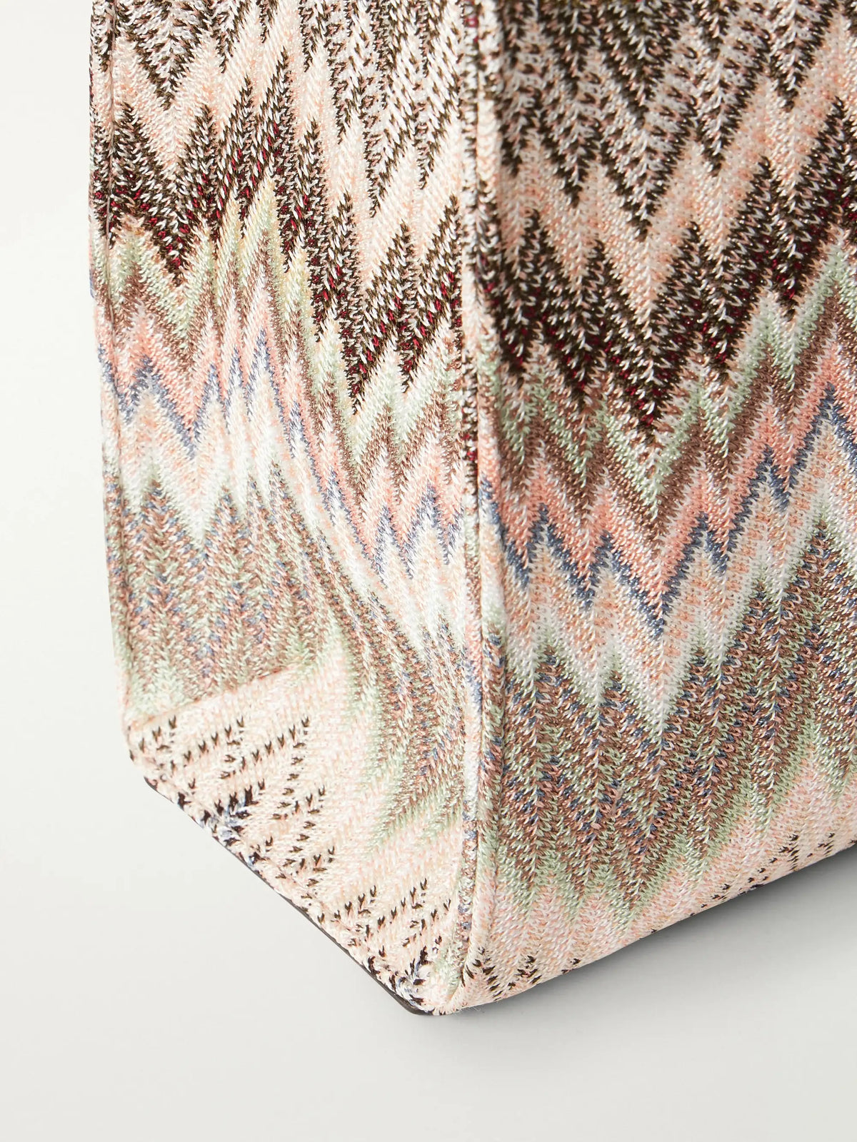 Striped Woven Lurex Tote