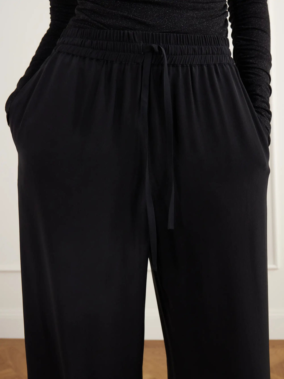 Dolce & Gabbana Silk-satin Wide-leg Pants