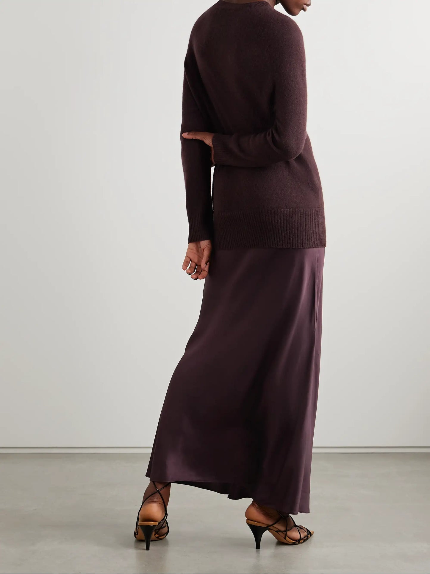 Monument Cashmere And Silk-satin Maxi Dress