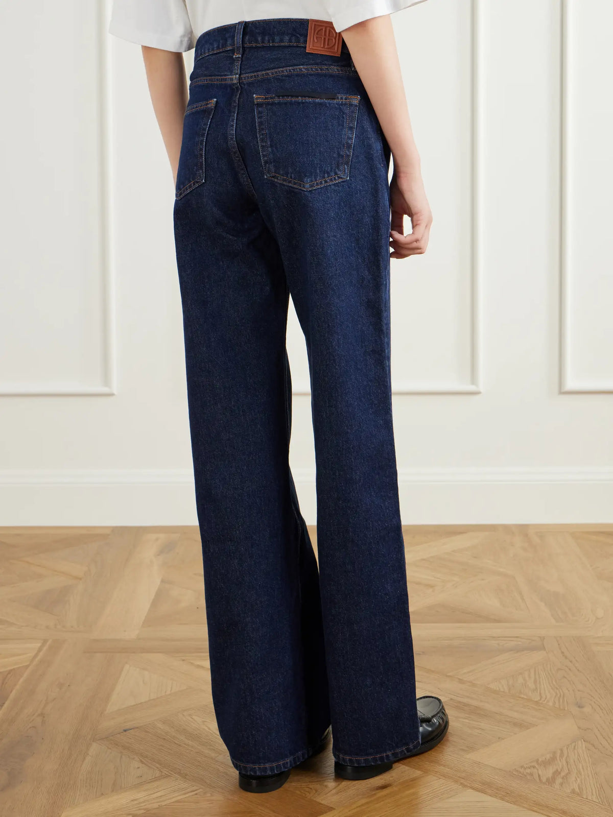 Anine Bing Hugh Jean 34' Straight-leg Jeans