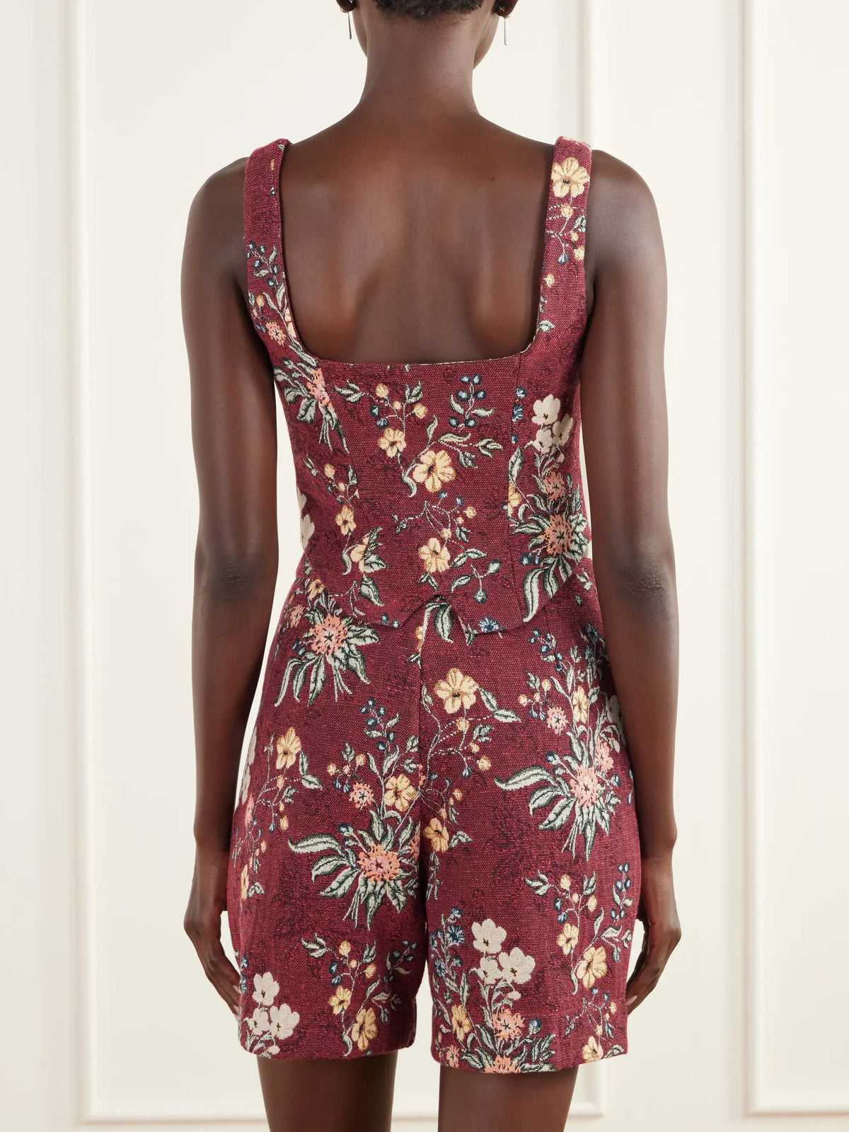 Agua by Agua Bendita Pergamino Floral-jacquard Cotton-blend Vest