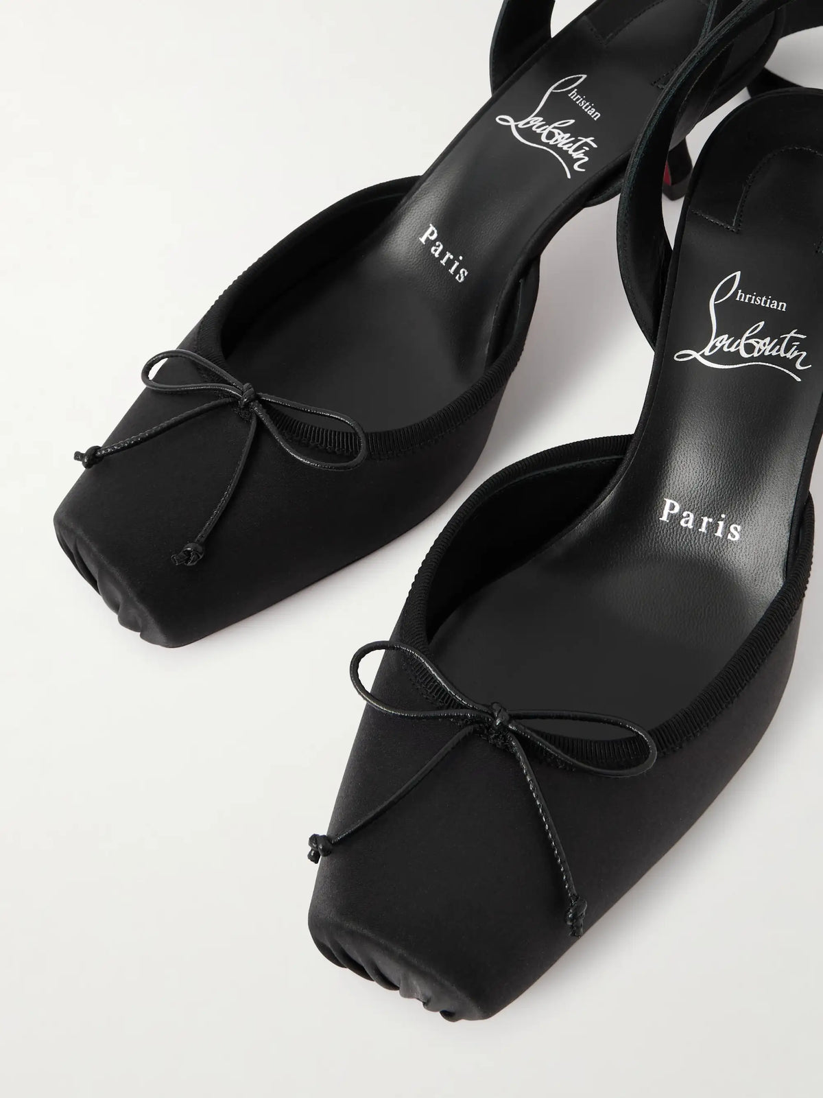 Cassia 55 Bow-detailed Grosgrain-trimmed Satin Pumps
