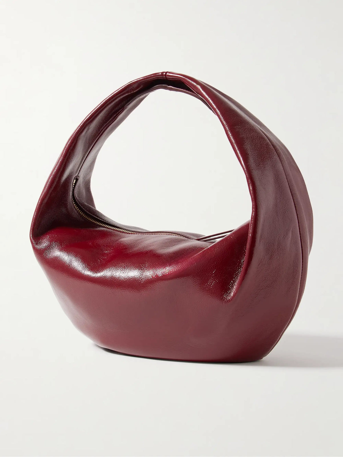 Olivia Medium Crinkled Patent-leather Tote