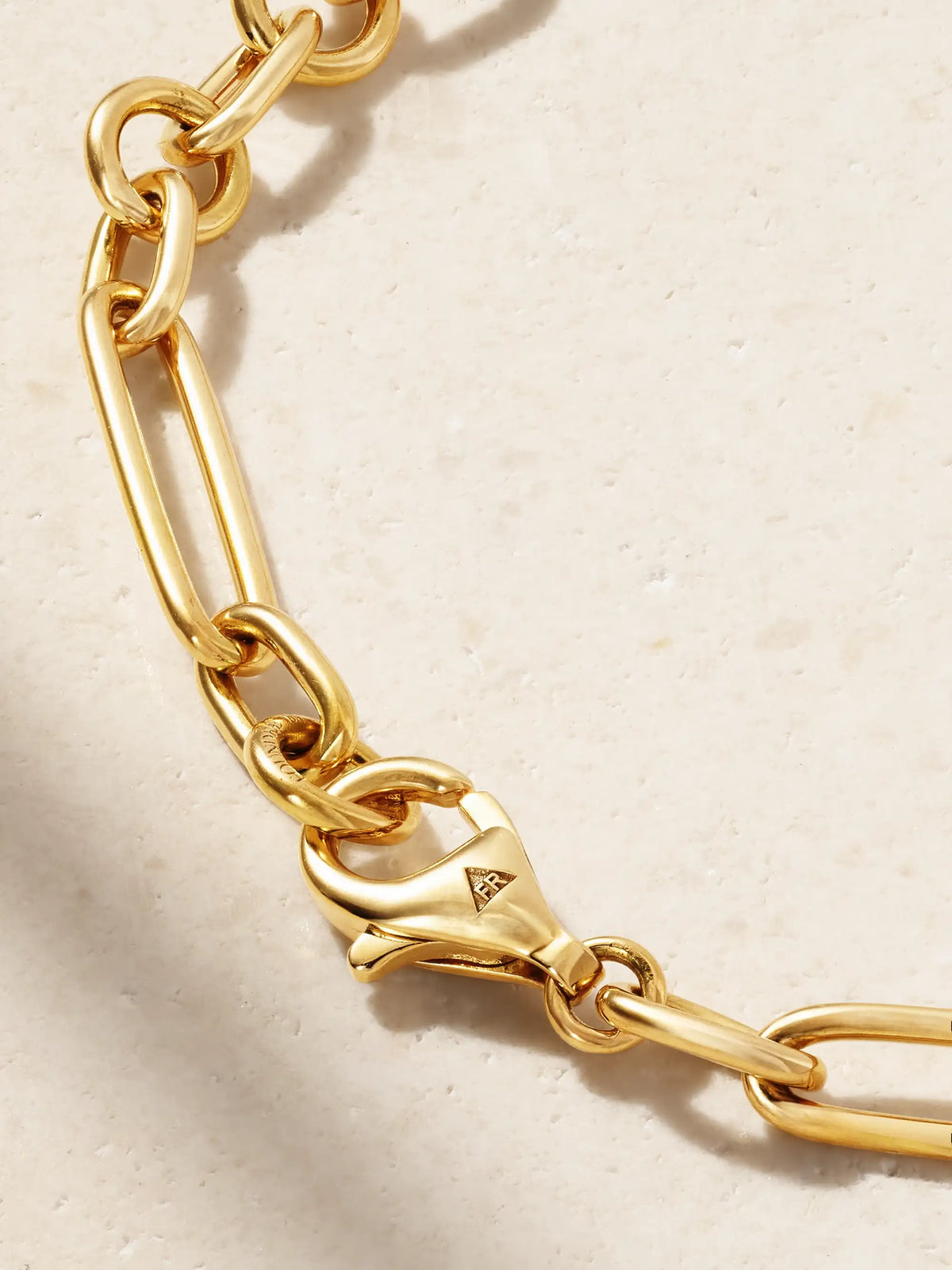 Small Mixed Clip 18-karat Gold Bracelet