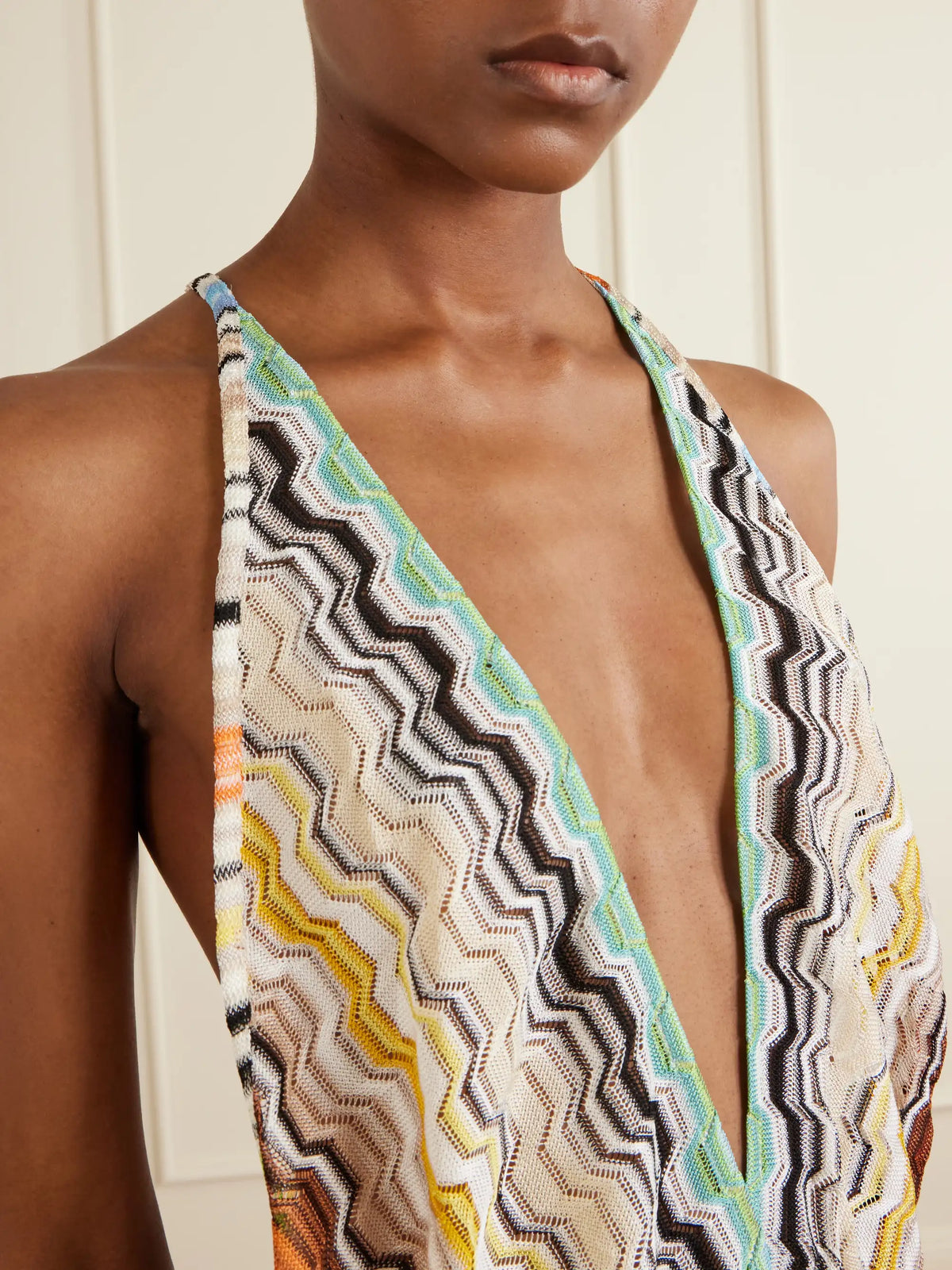 Mare Striped Crochet-knit Playsuit