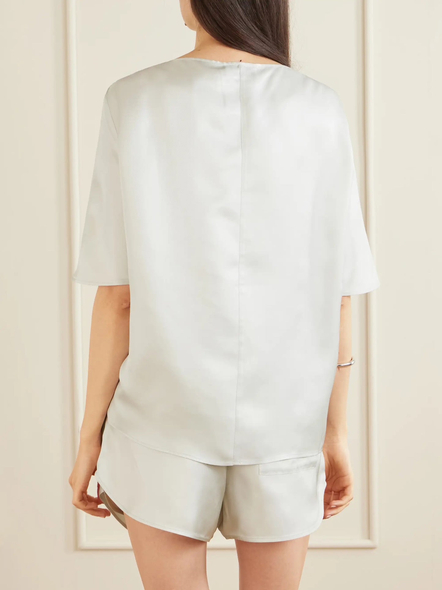 Mano Knotted Silk-twill Blouse