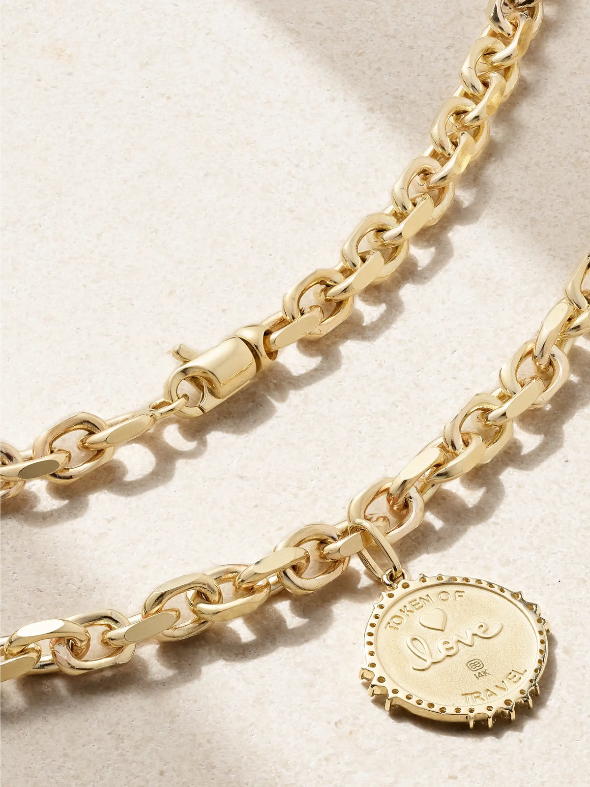 World Traveler 14-karat Gold Diamond Necklace