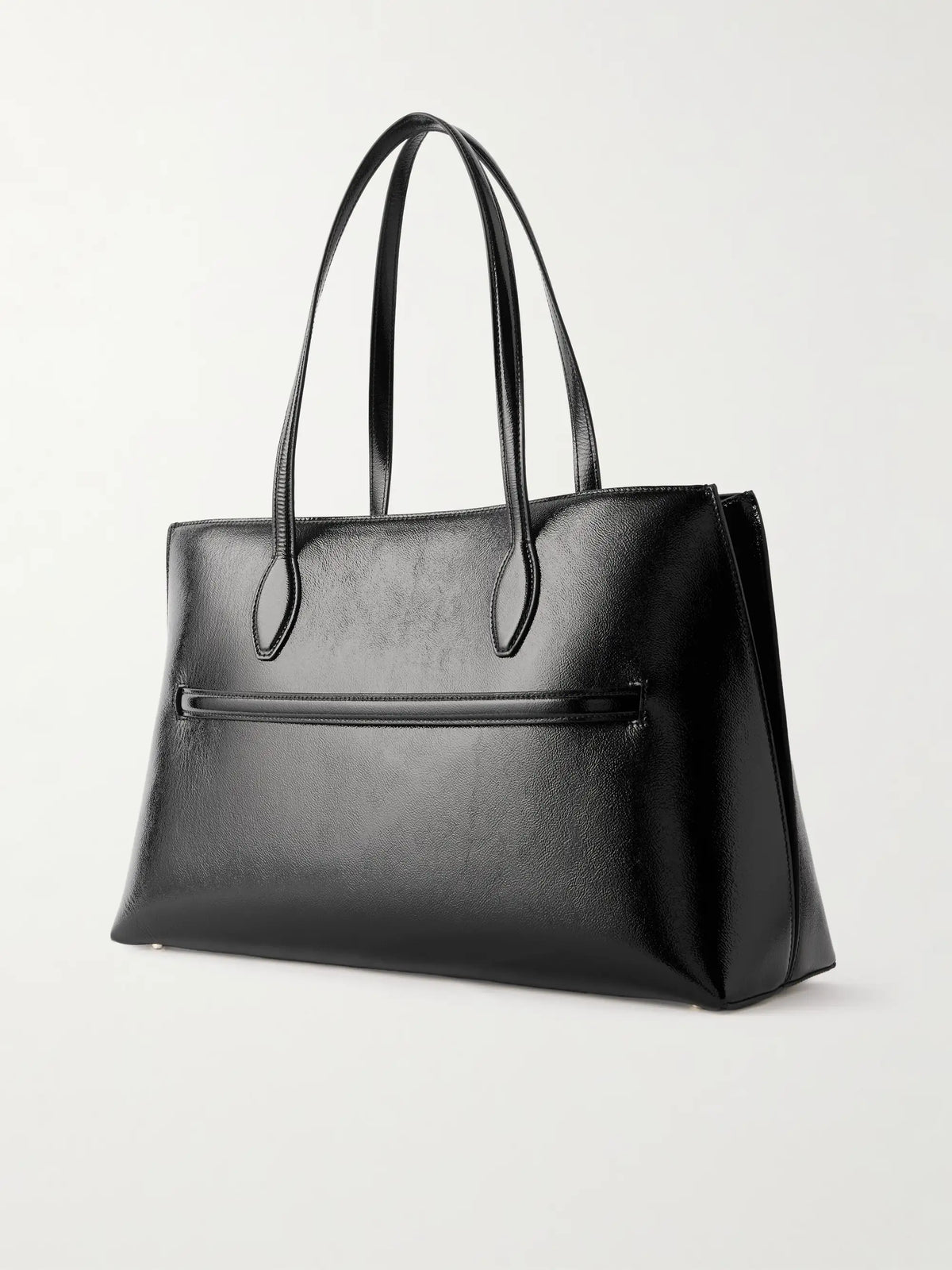 Naplack Crinkled Patent-leather Tote
