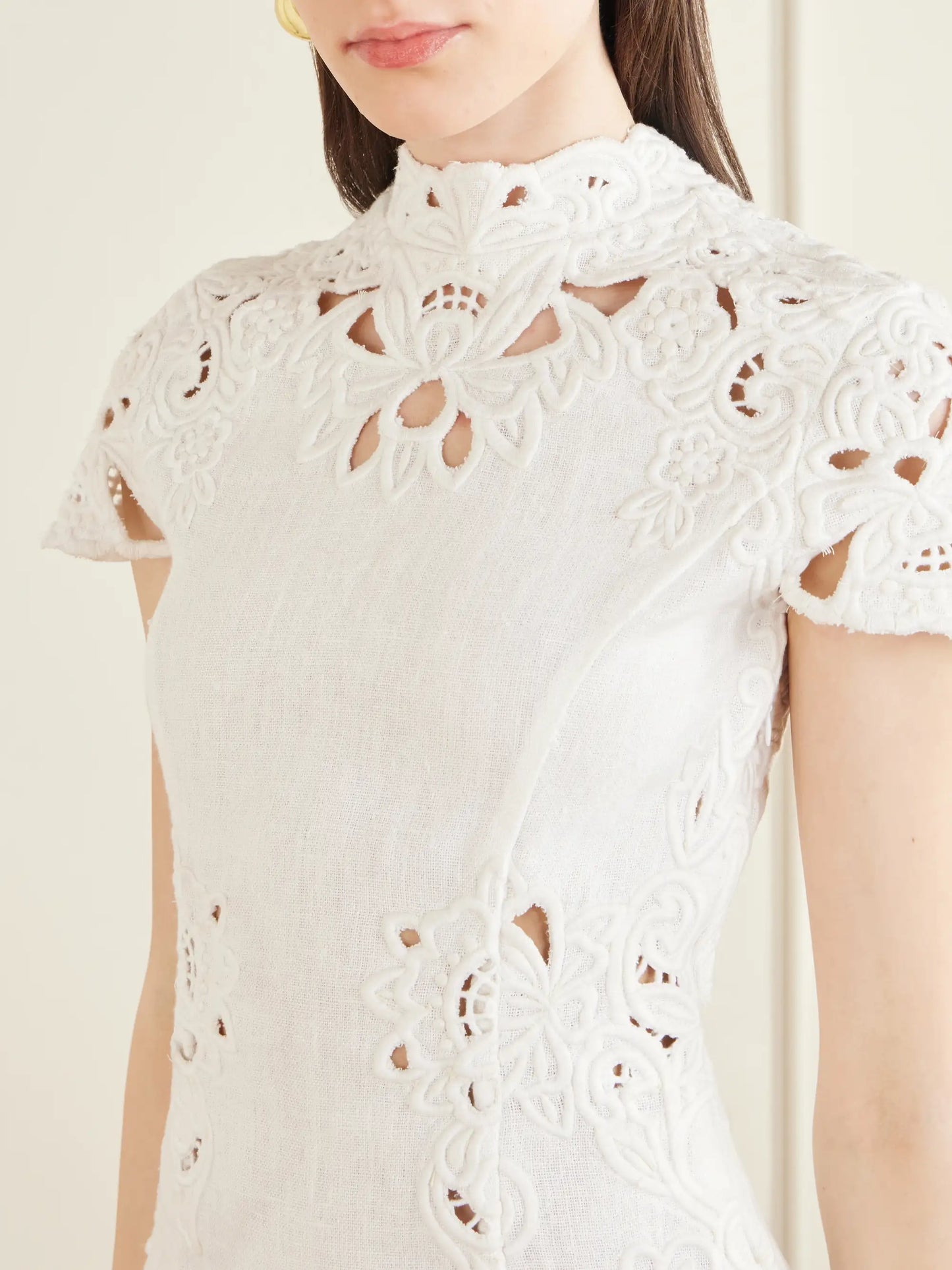 Zafira Guipure-lace Linen Mini Dress