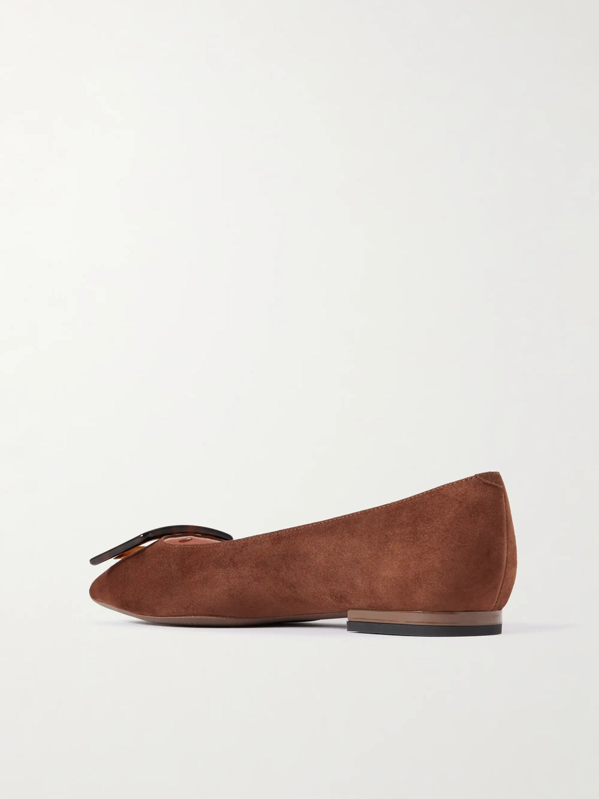 Gommettine Buckled Suede Ballet Flats