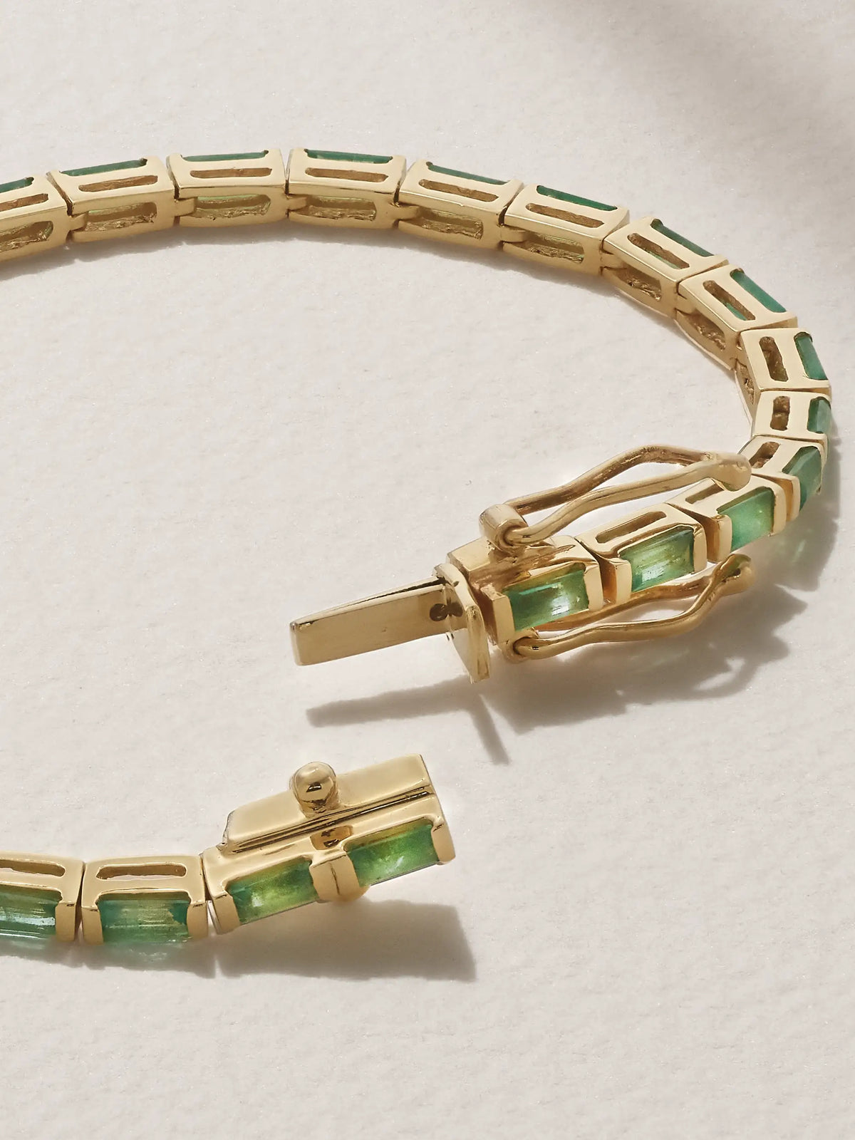 14-karat Gold Emerald Tennis Bracelet